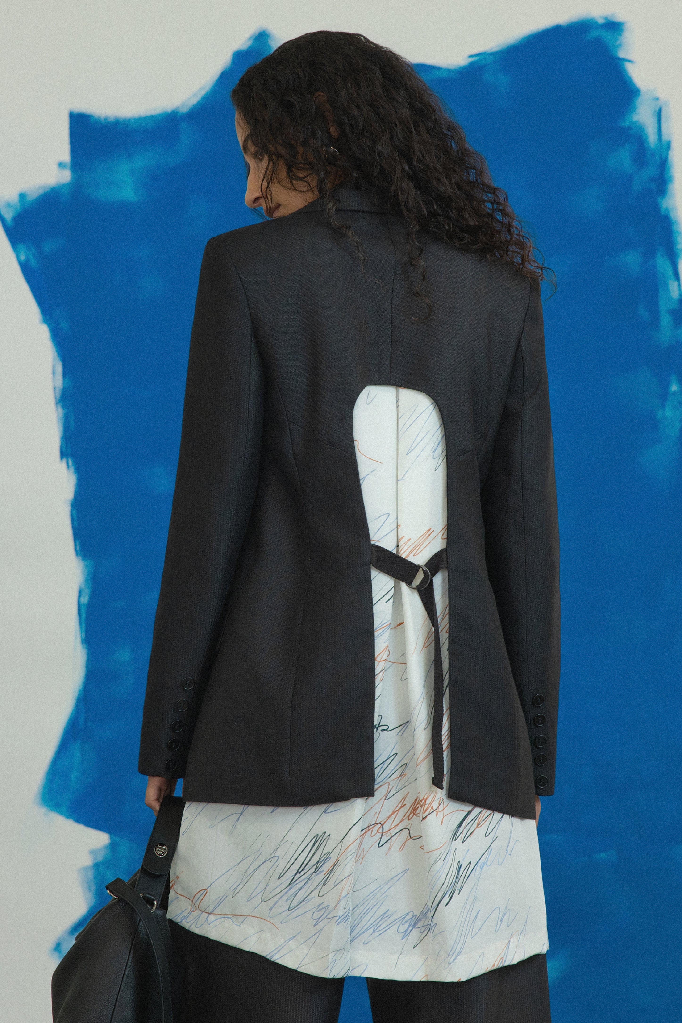 Forum Cut-Out Stripe Blazer