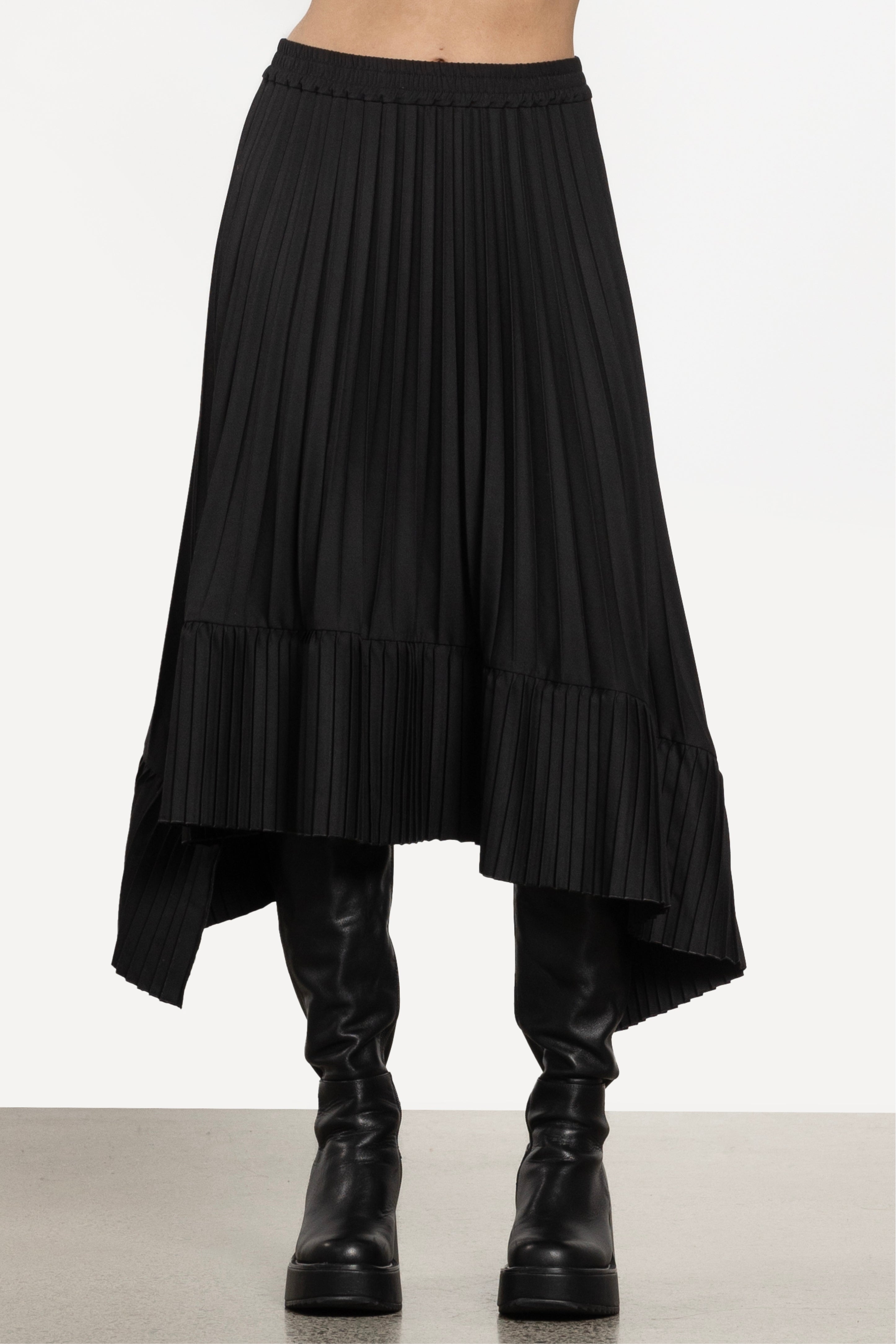 Frida Asymmetrical Pleated Skirt