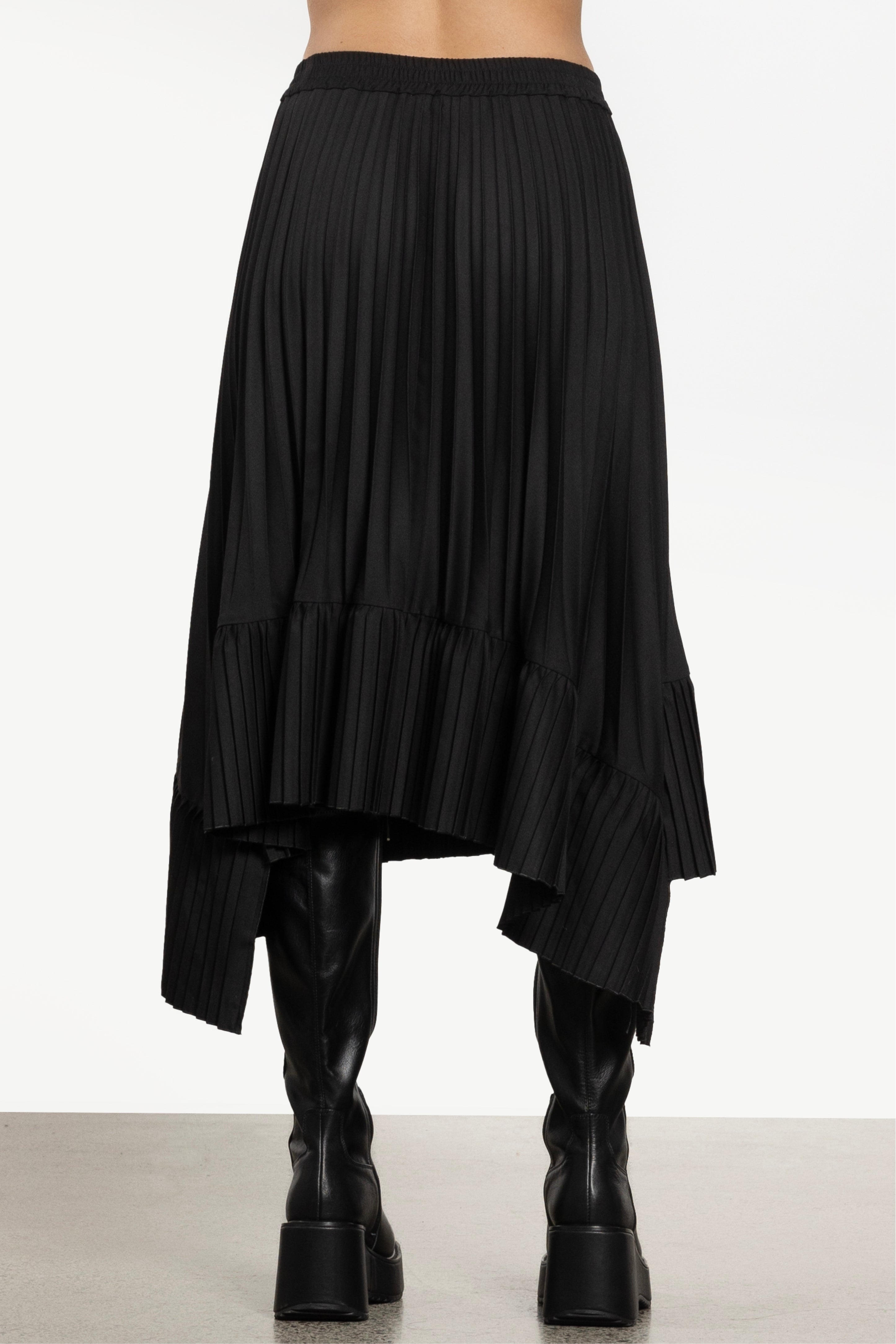 Frida Asymmetrical Pleated Skirt