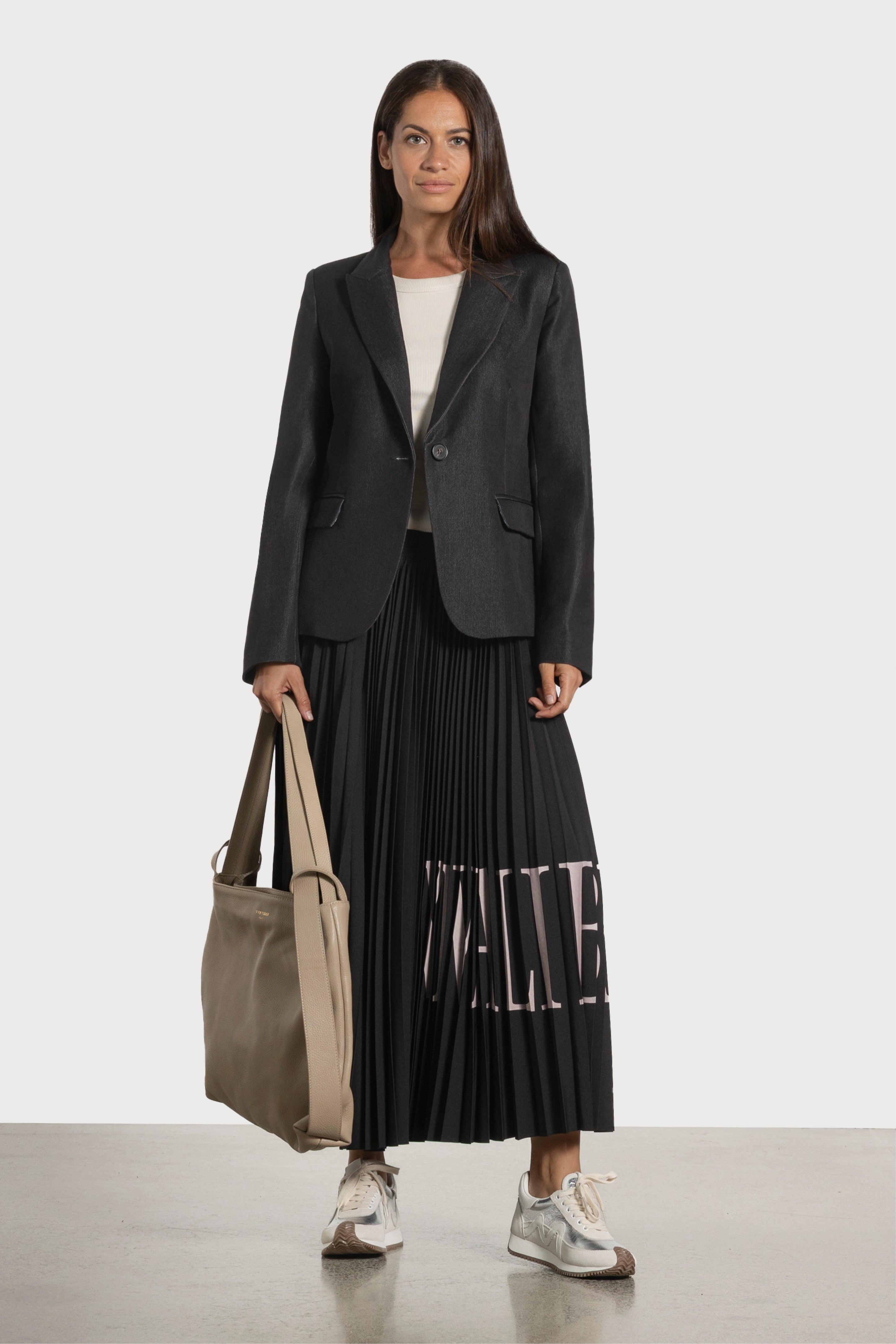 Grace Denim-Look Single Breasted Blazer