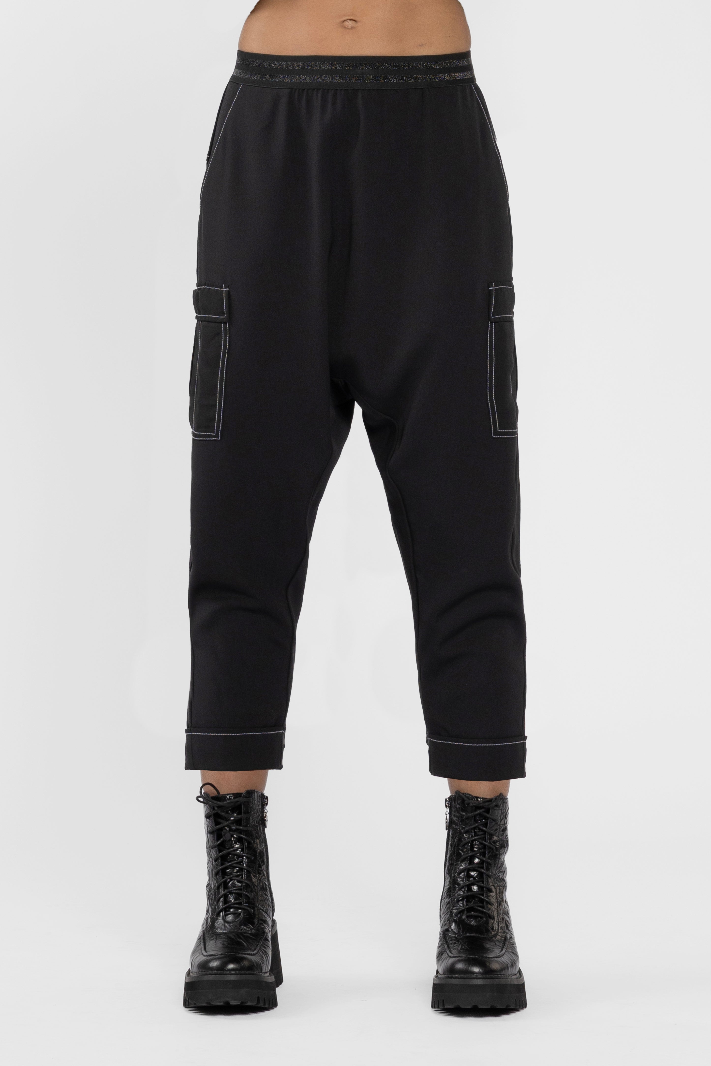 Hiro Drop Crotch Pant in Black | REPERTOIRE | Repertoire NZ