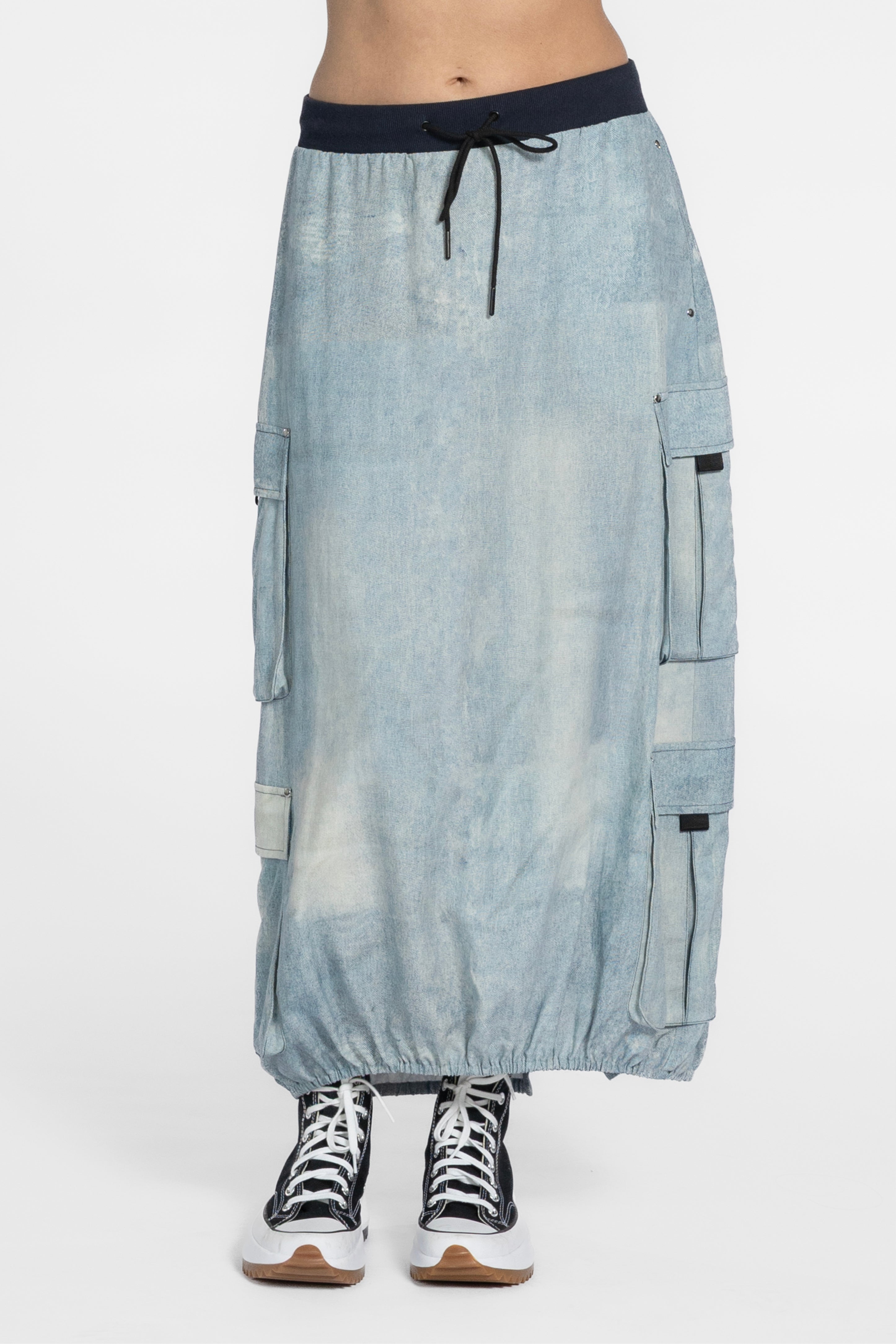 Iconic Print Long Skirt