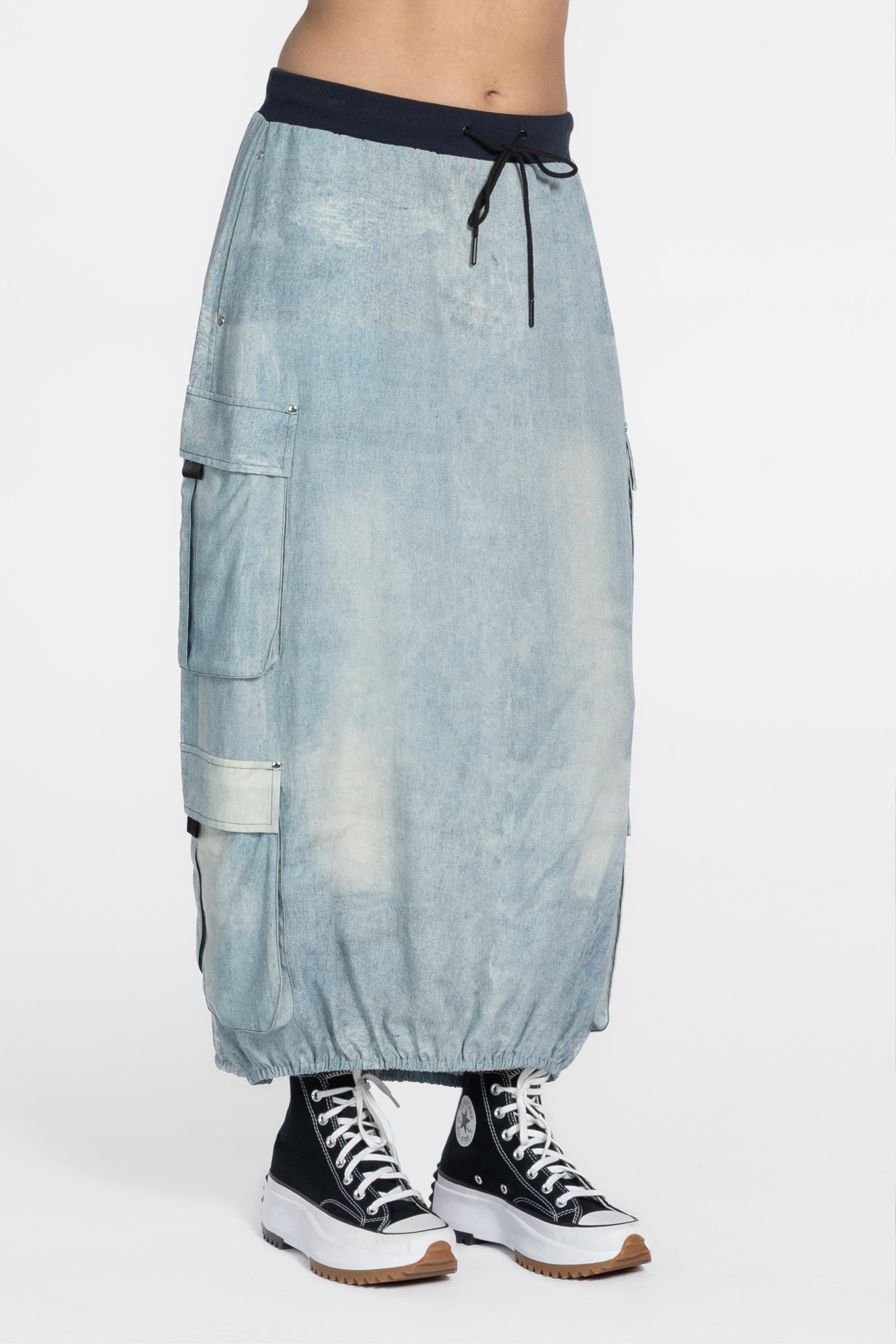 Iconic Print Long Skirt