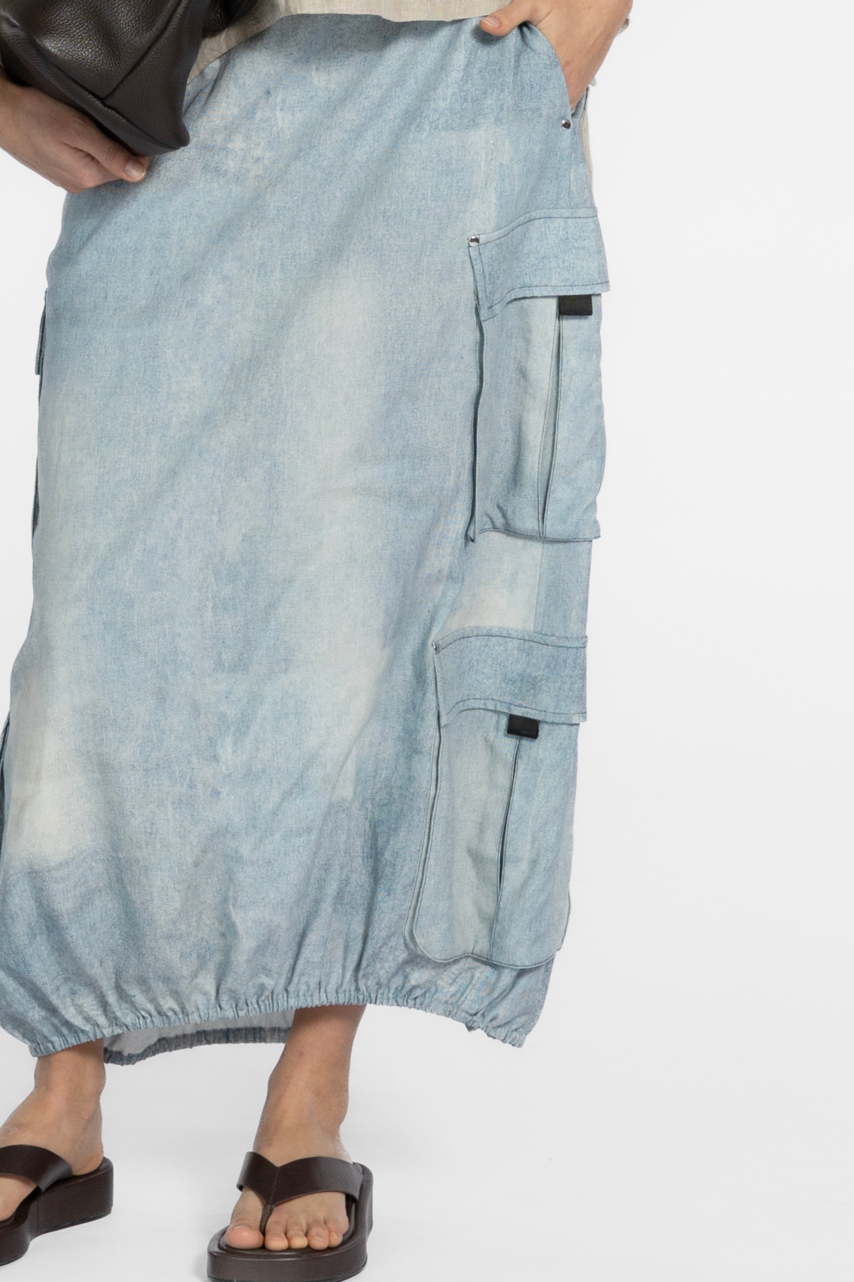 Iconic Print Long Skirt