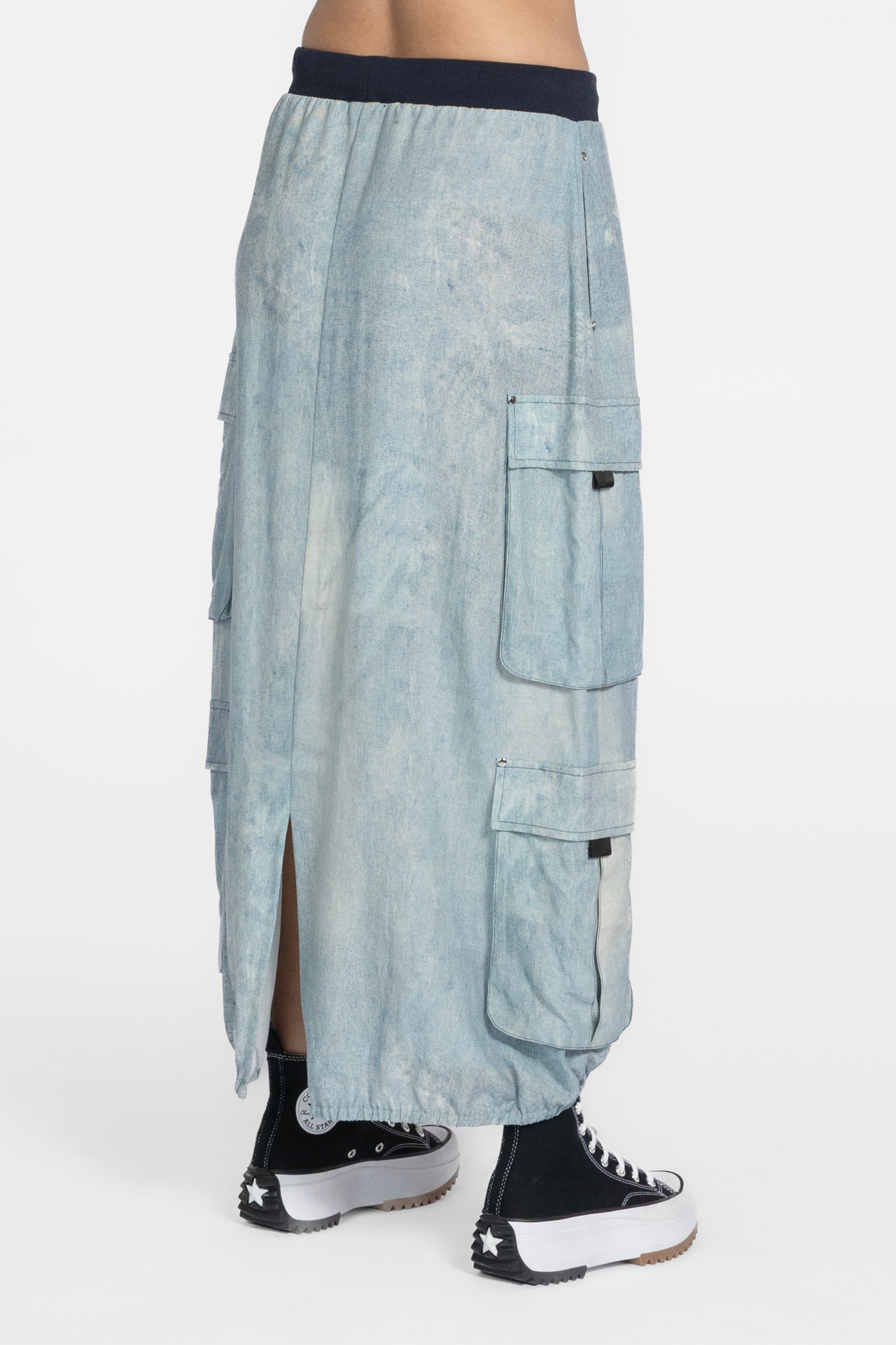 Iconic Print Long Skirt