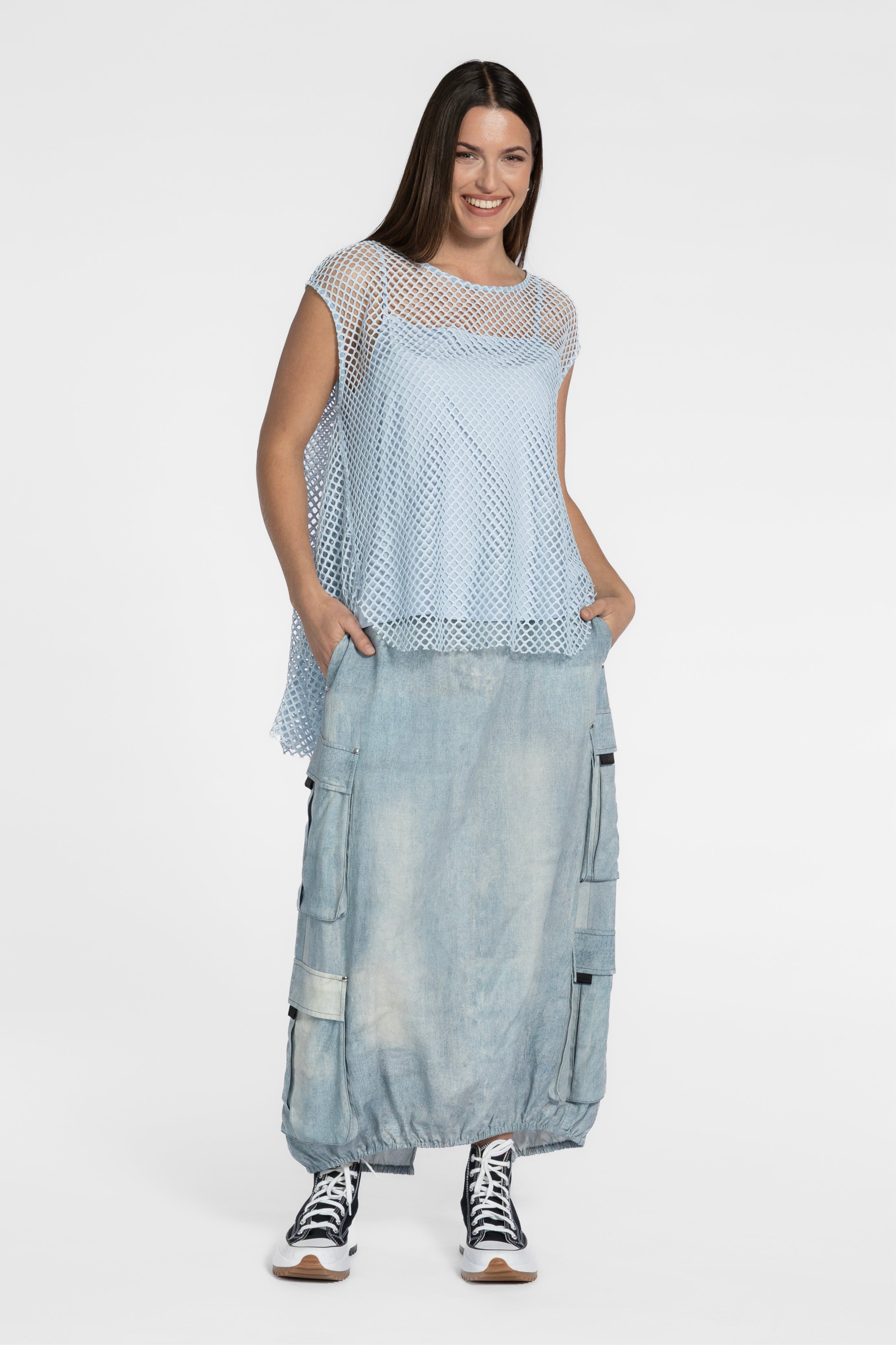 Iconic Print Long Skirt