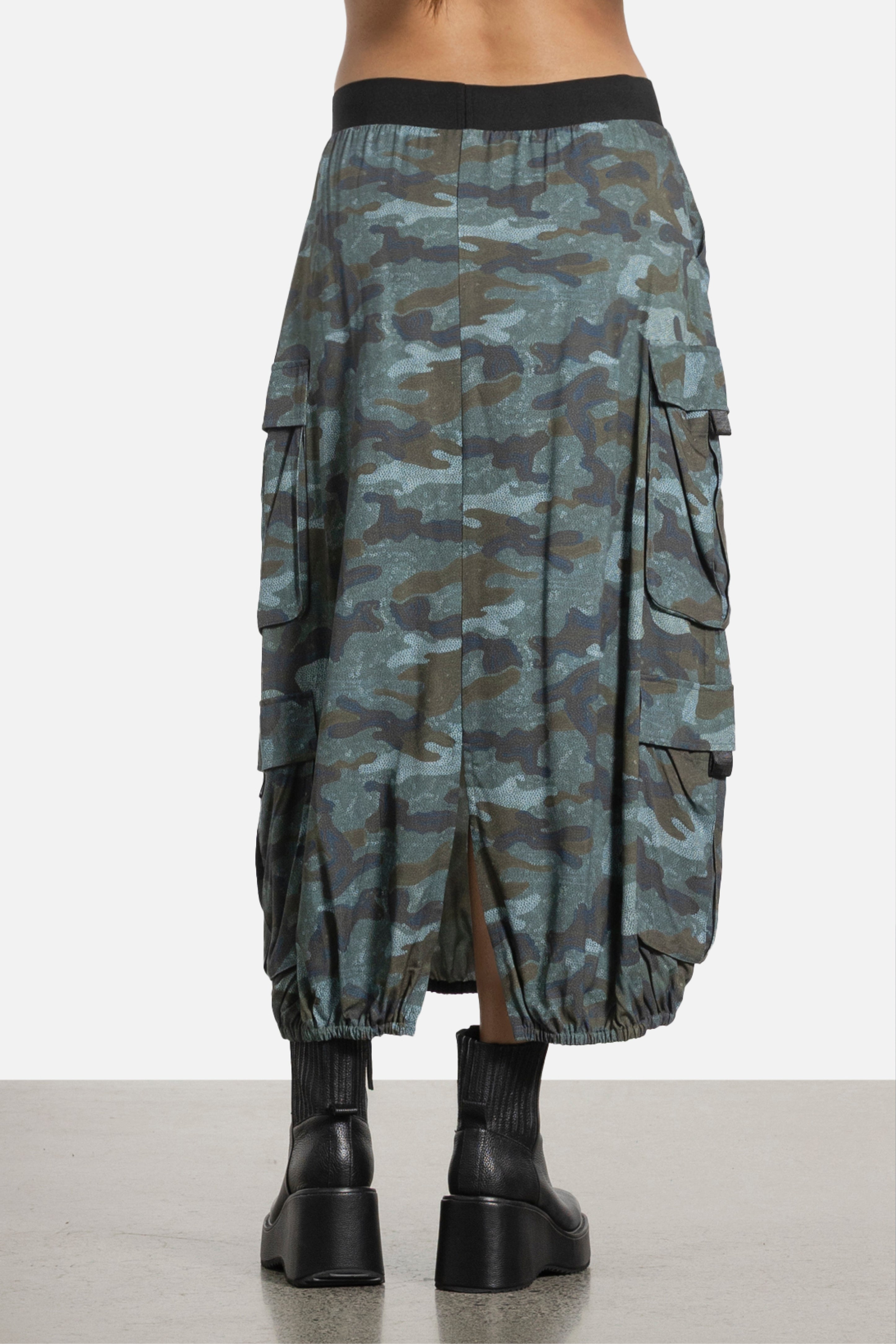 Iconic Print Long Skirt