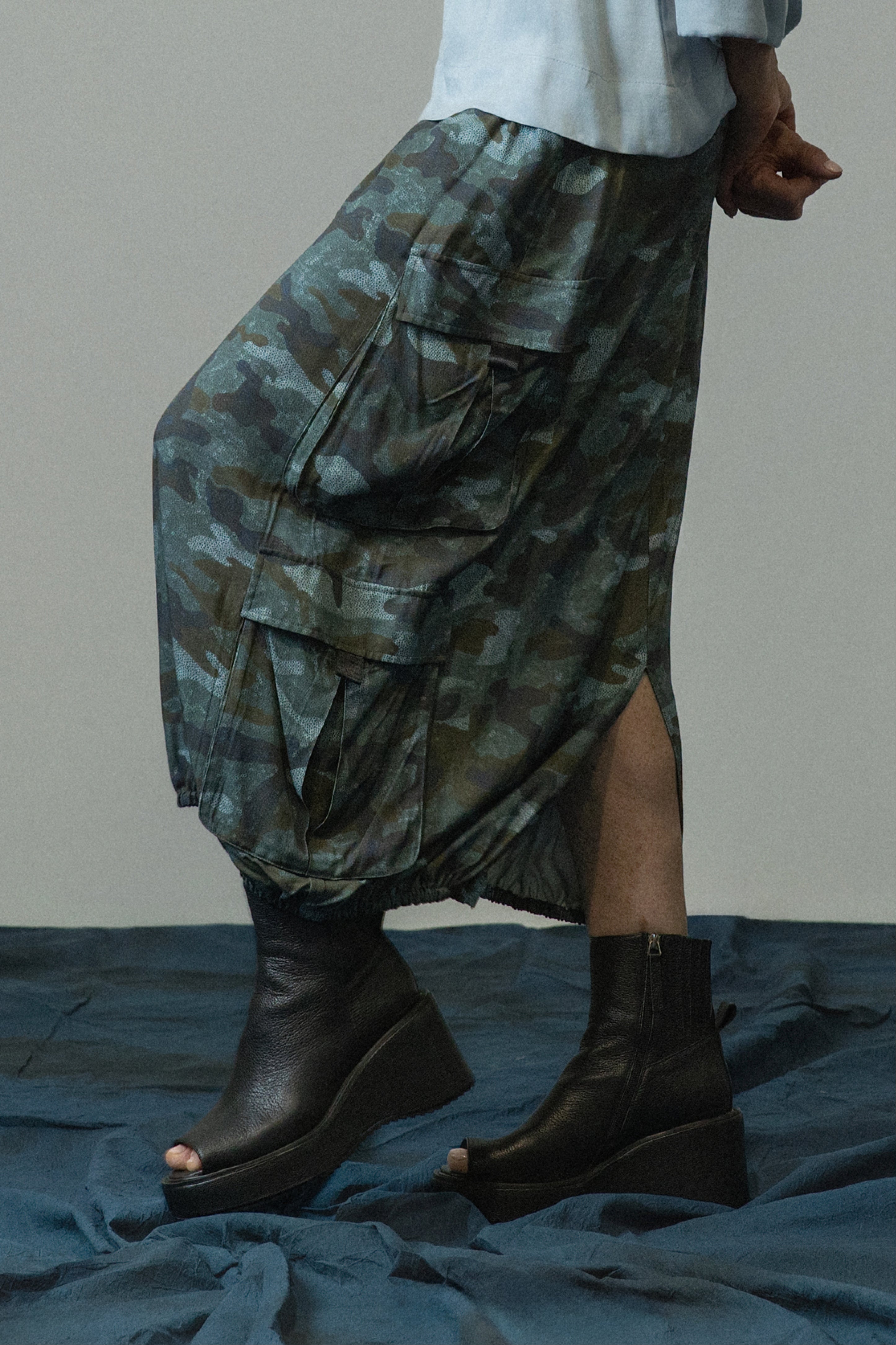 Iconic Print Long Skirt