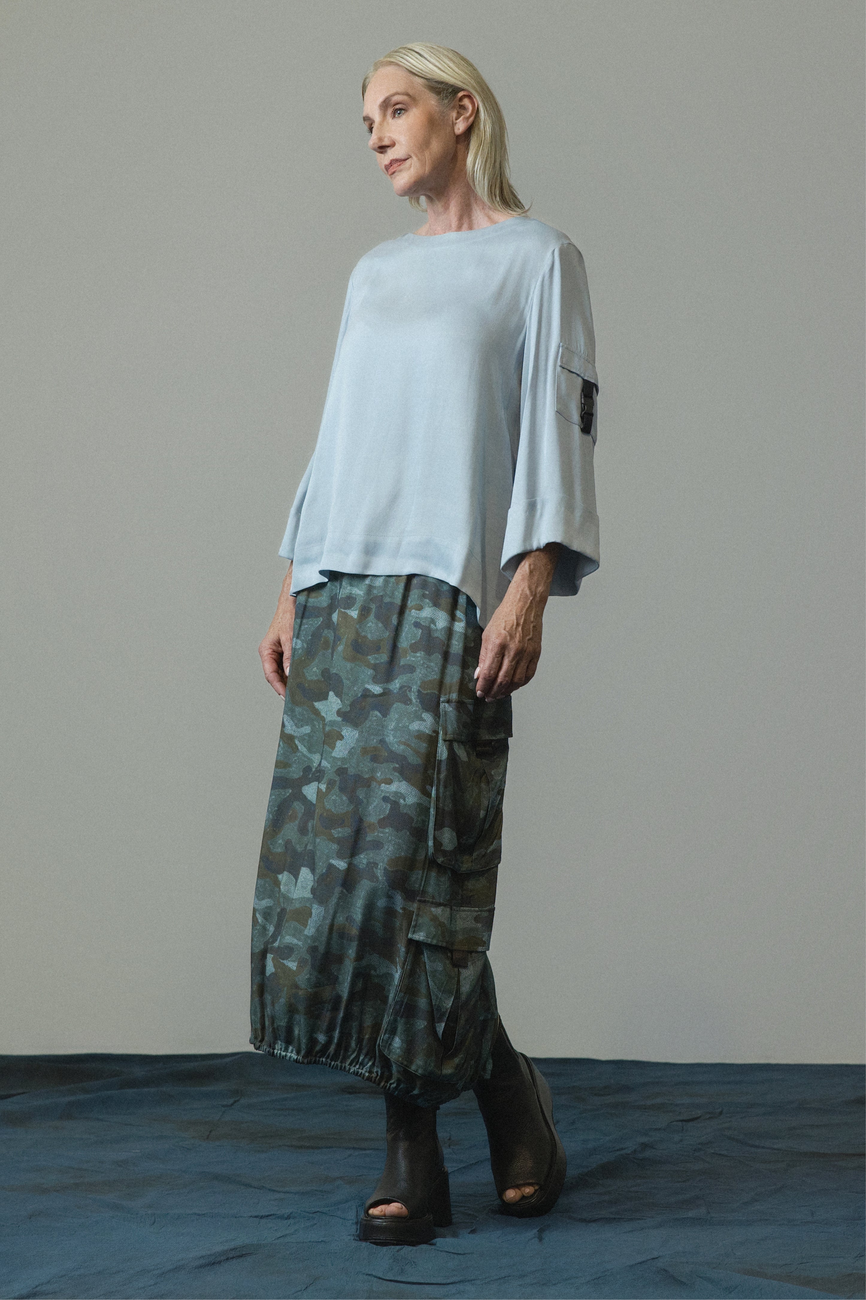 Iconic Print Long Skirt