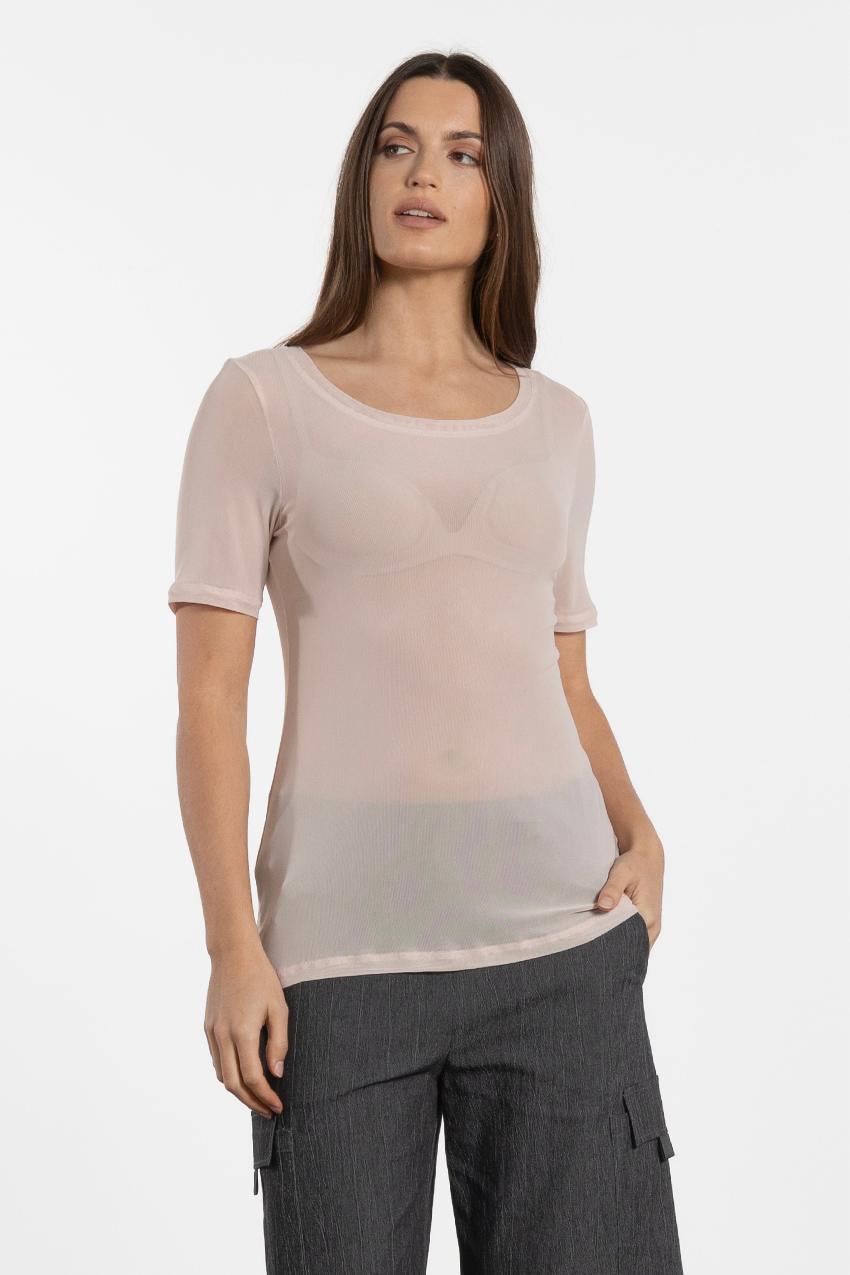Jen Mesh Layer Tee