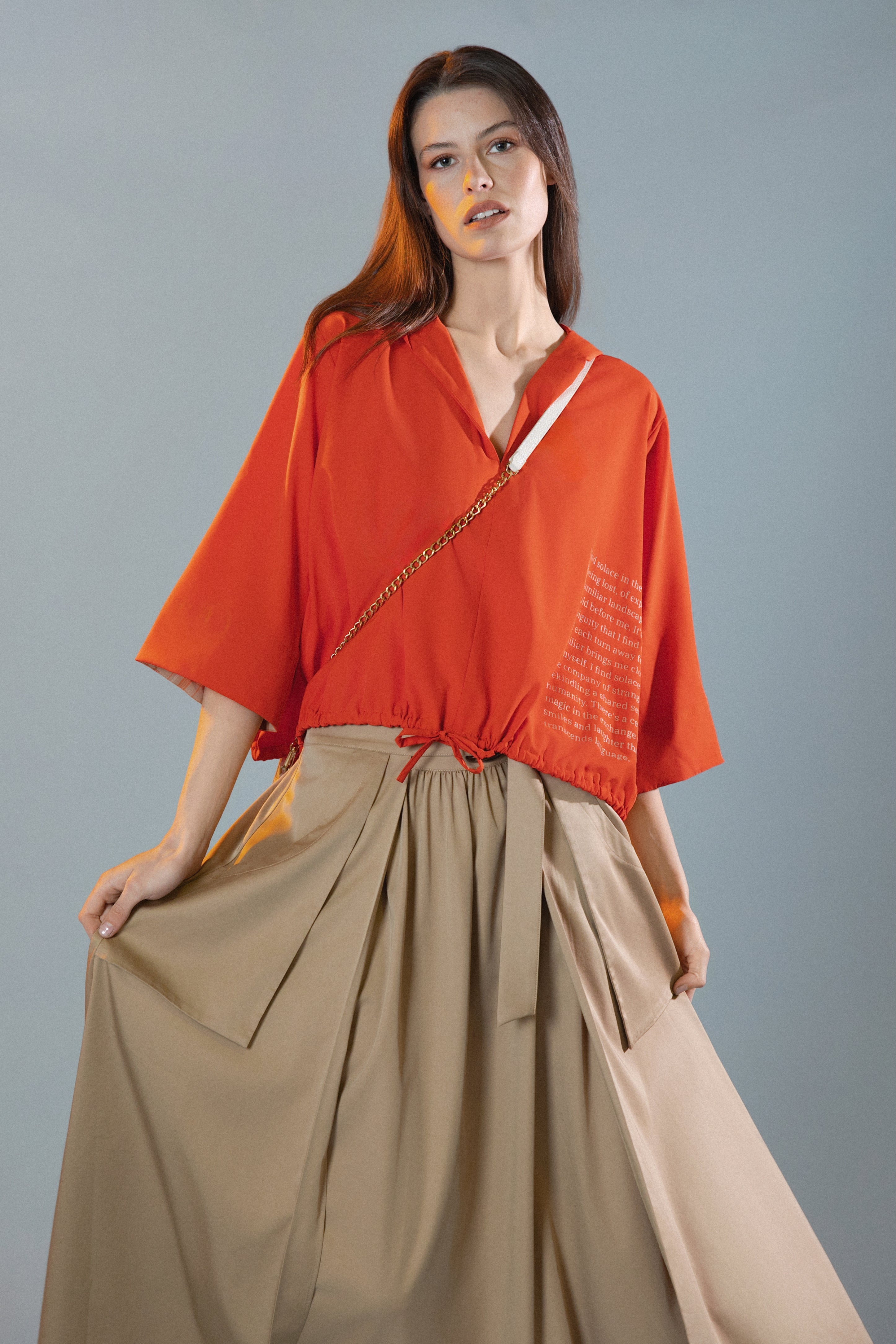 Journey Hooded V-Neck Top