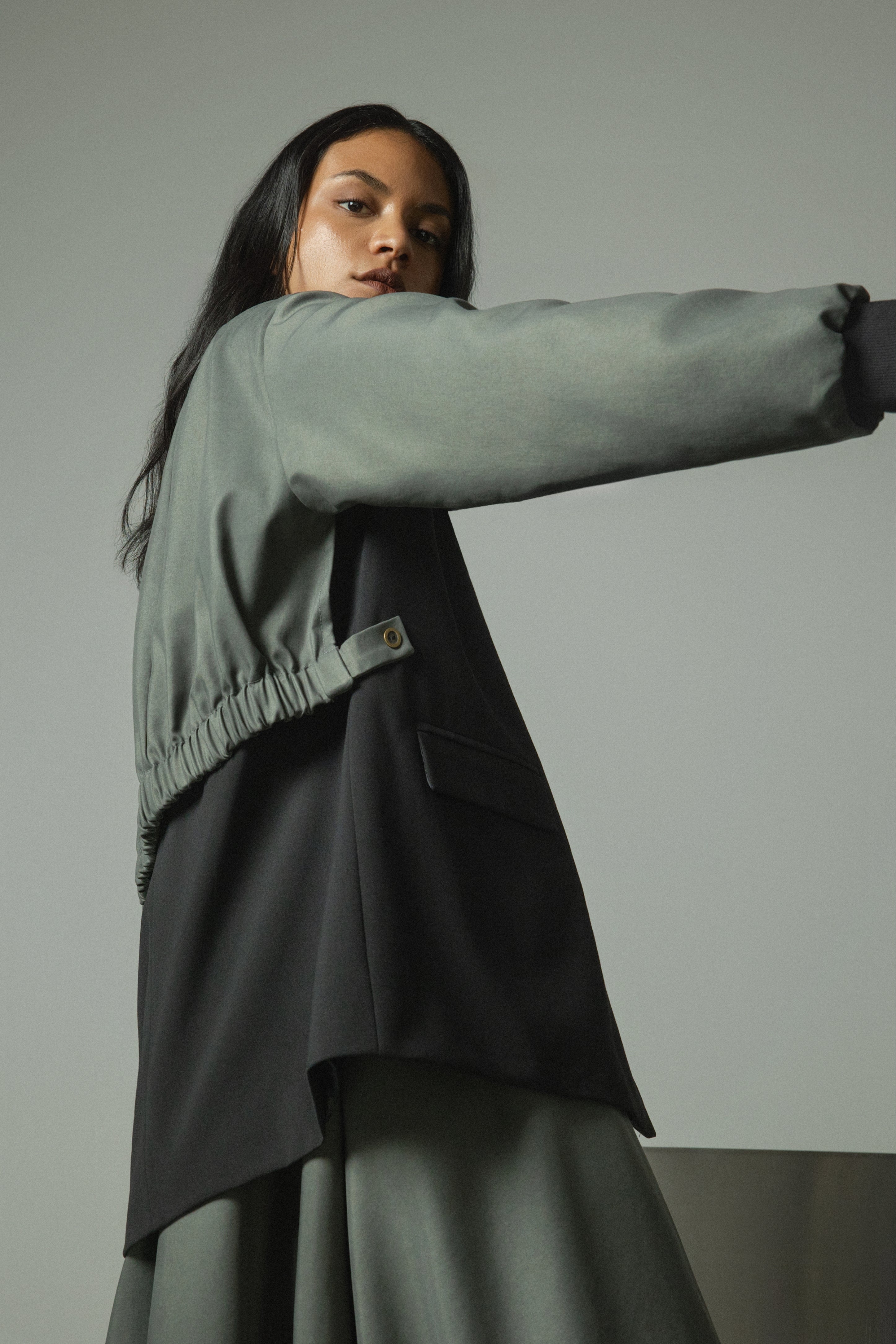 Julian Contrast Sleeve Blazer