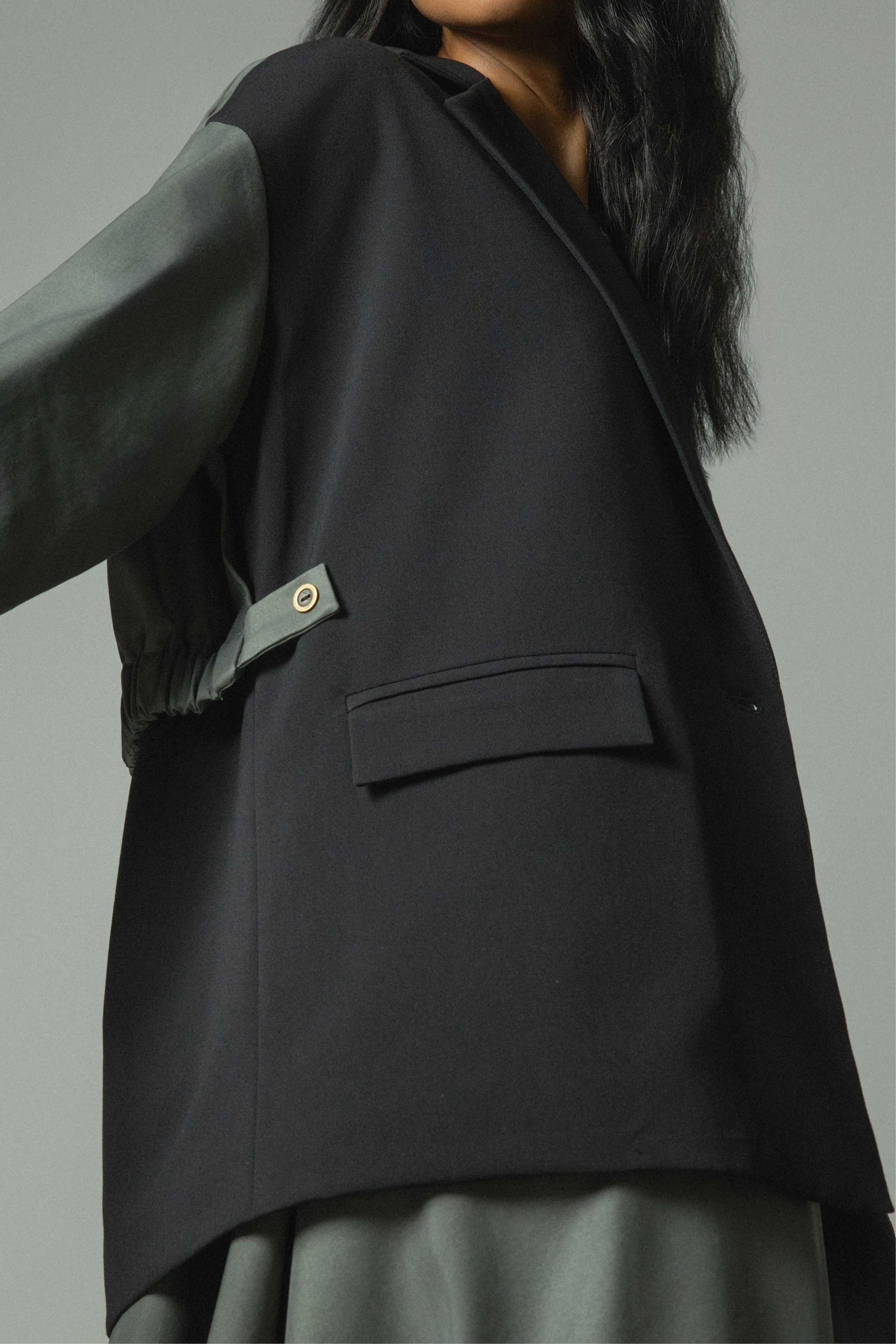 Julian Contrast Sleeve Blazer