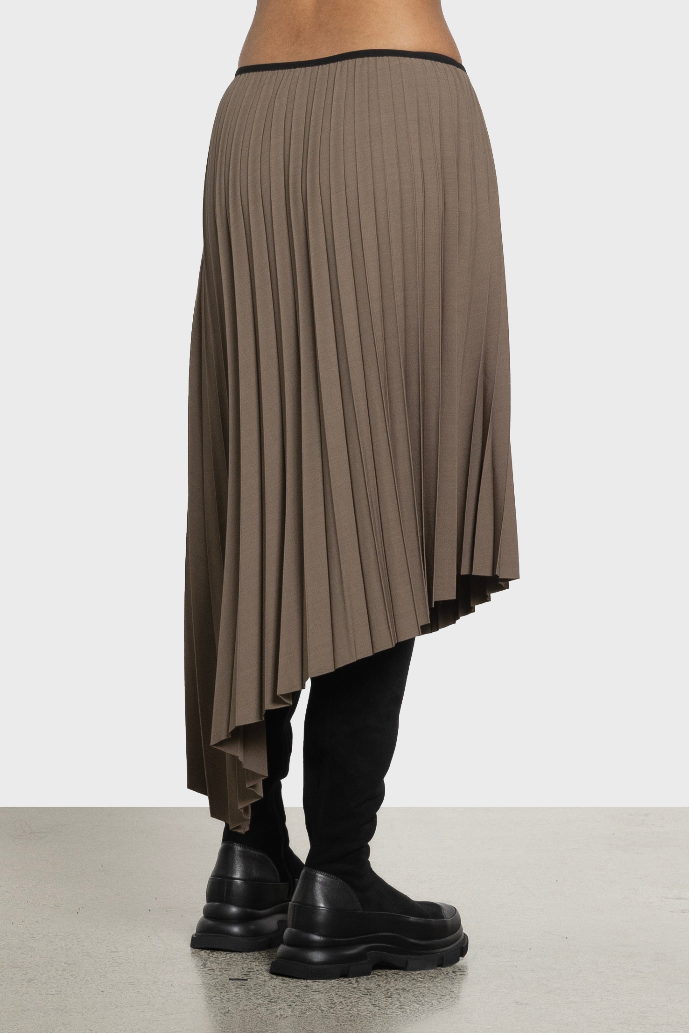 Kayla Asymmetric Pleated Skirt