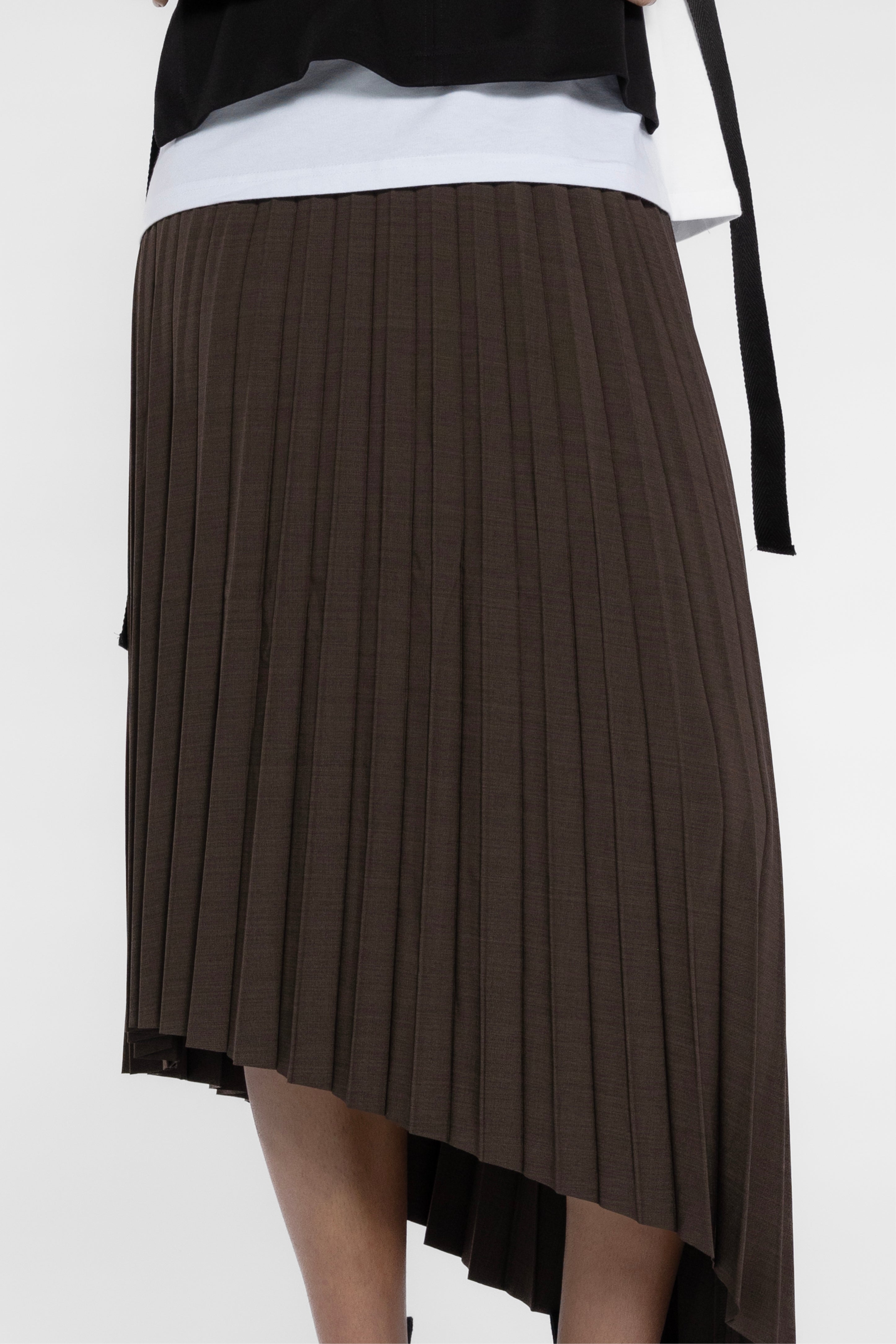 Kayla Asymmetric Pleated Skirt