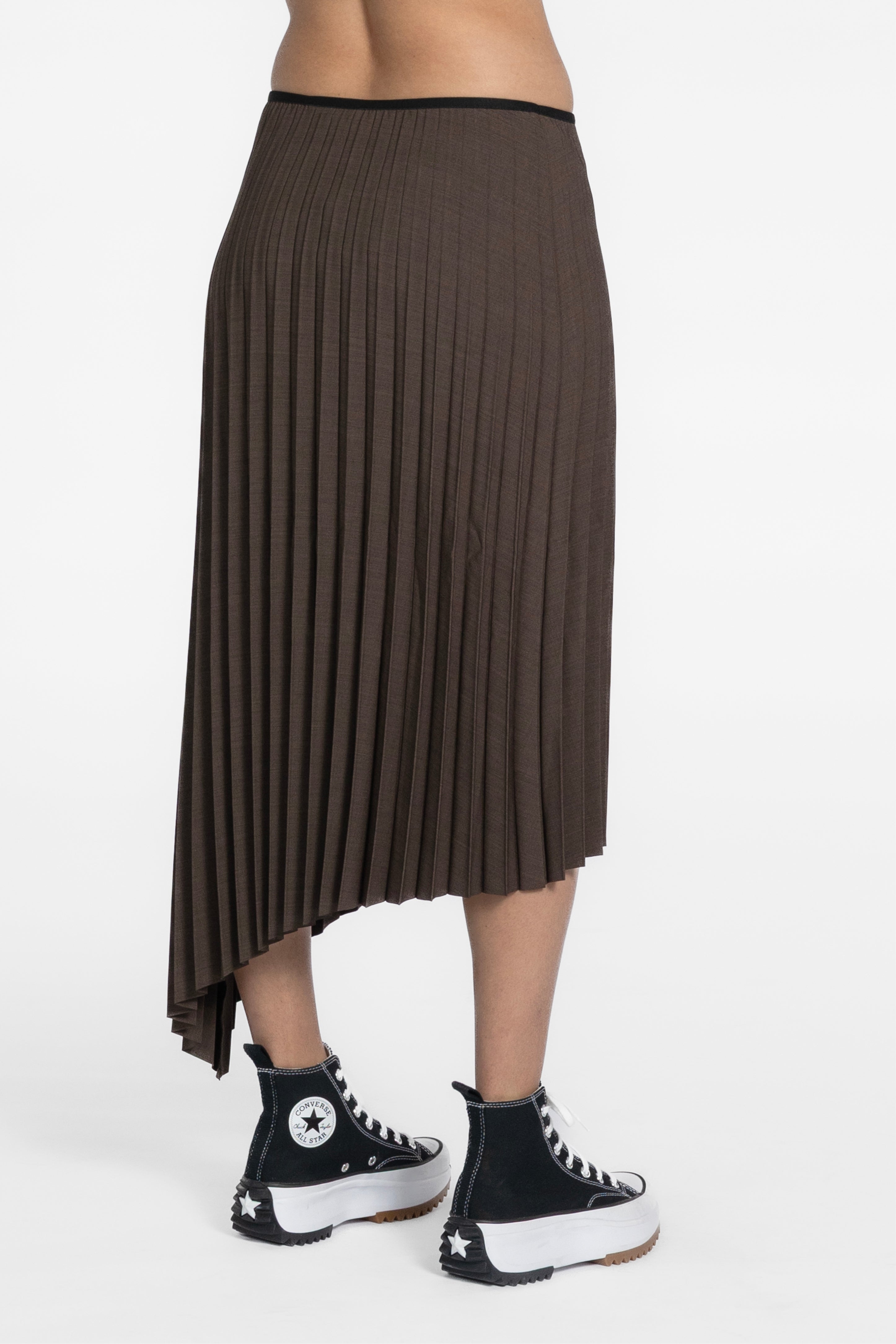 Kayla Asymmetric Pleated Skirt