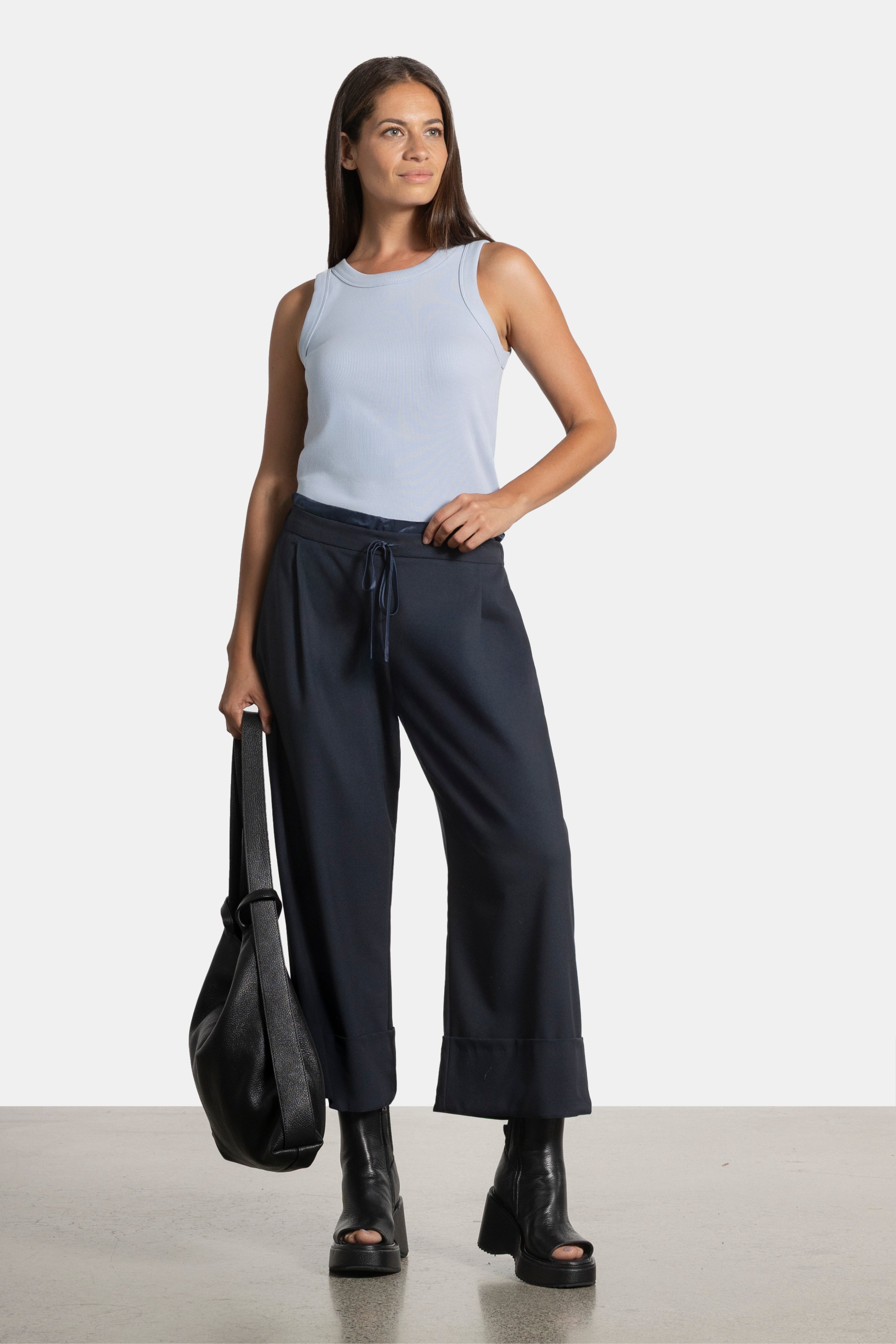 Lanzo Wide Leg Cropped Pant