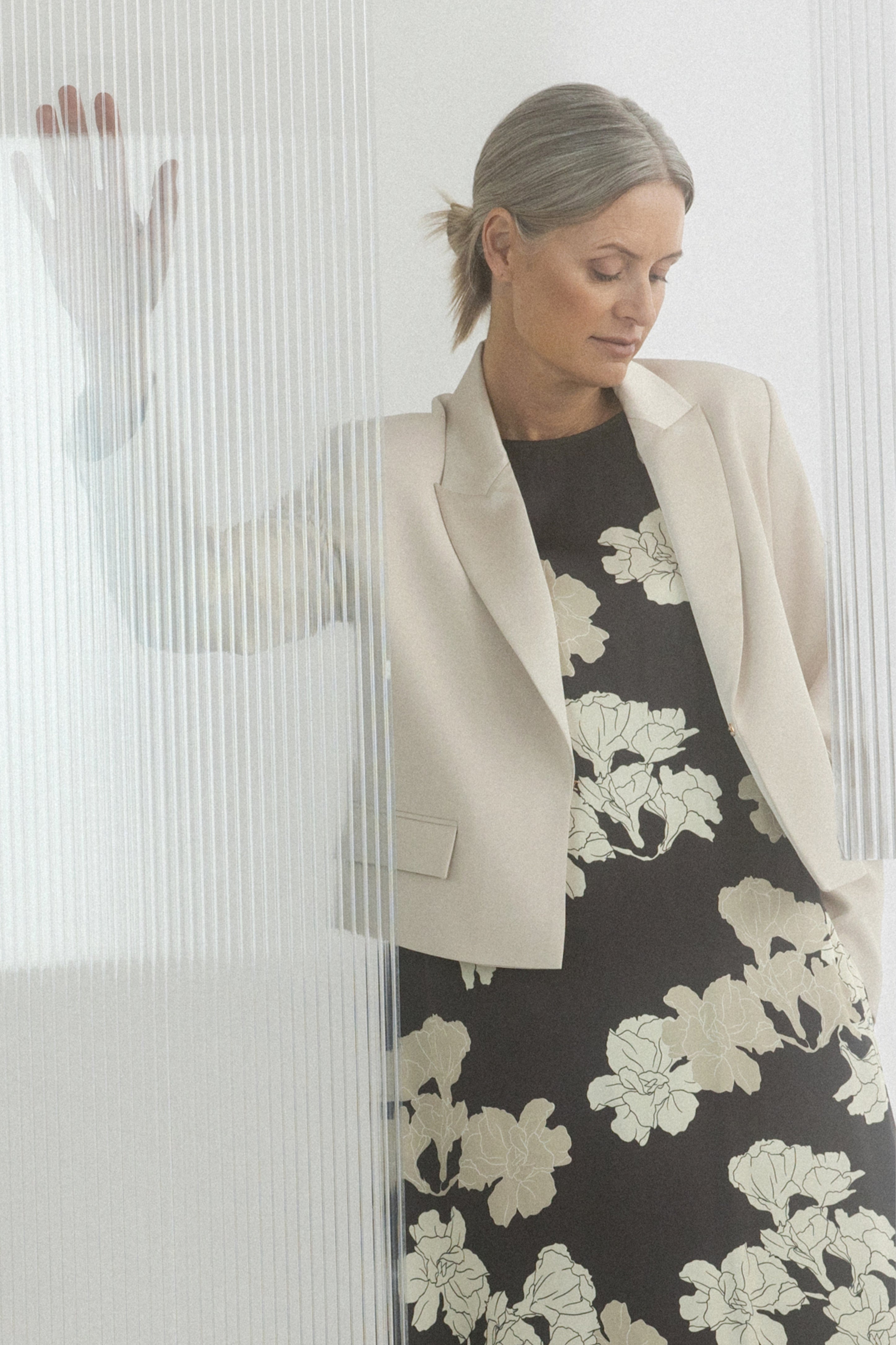 Legend Satin Collar Crop Blazer