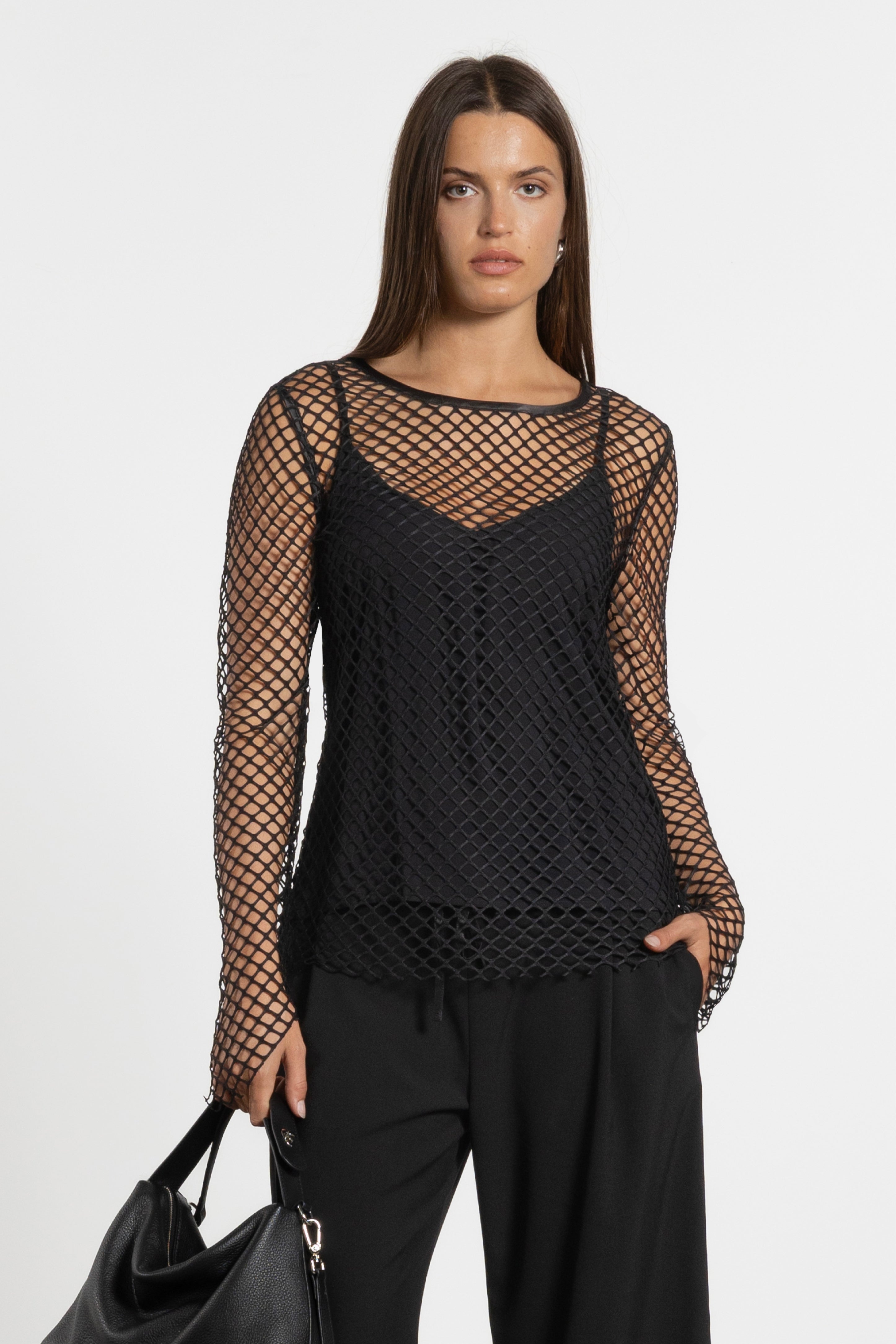 Leroy Long Sleeve Mesh Layer Tee