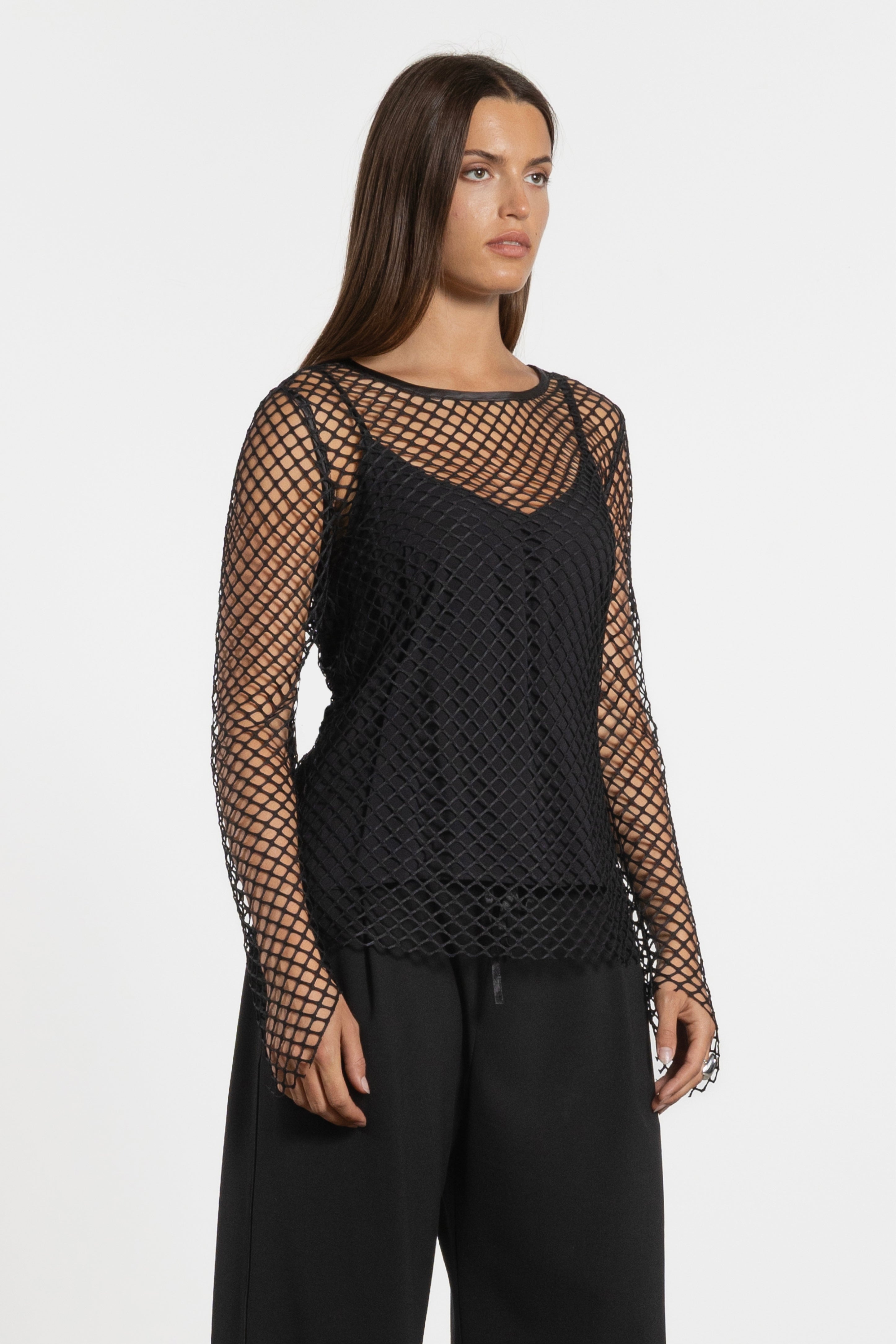Leroy Long Sleeve Mesh Layer Tee