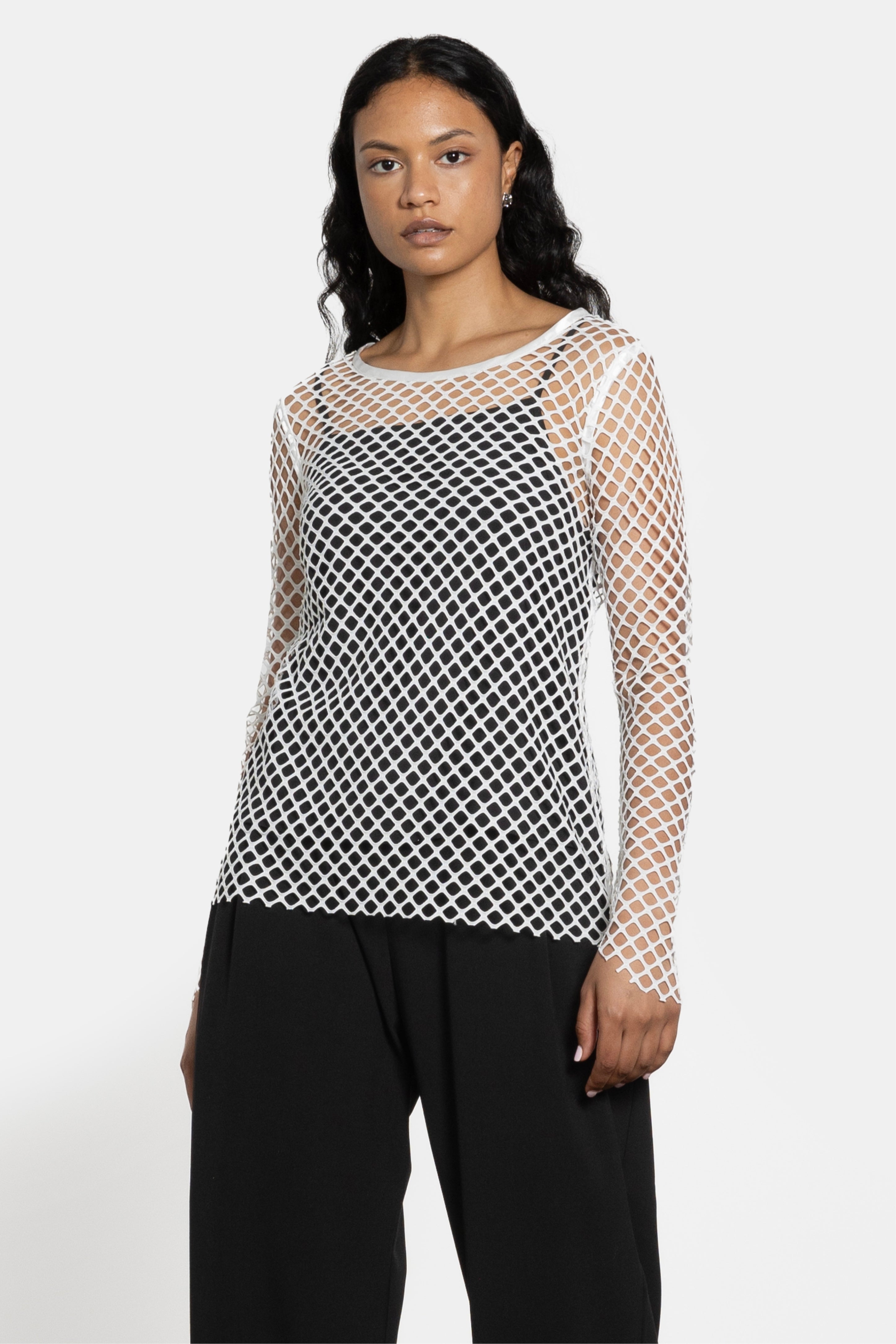 Leroy Long Sleeve Mesh Layer Tee
