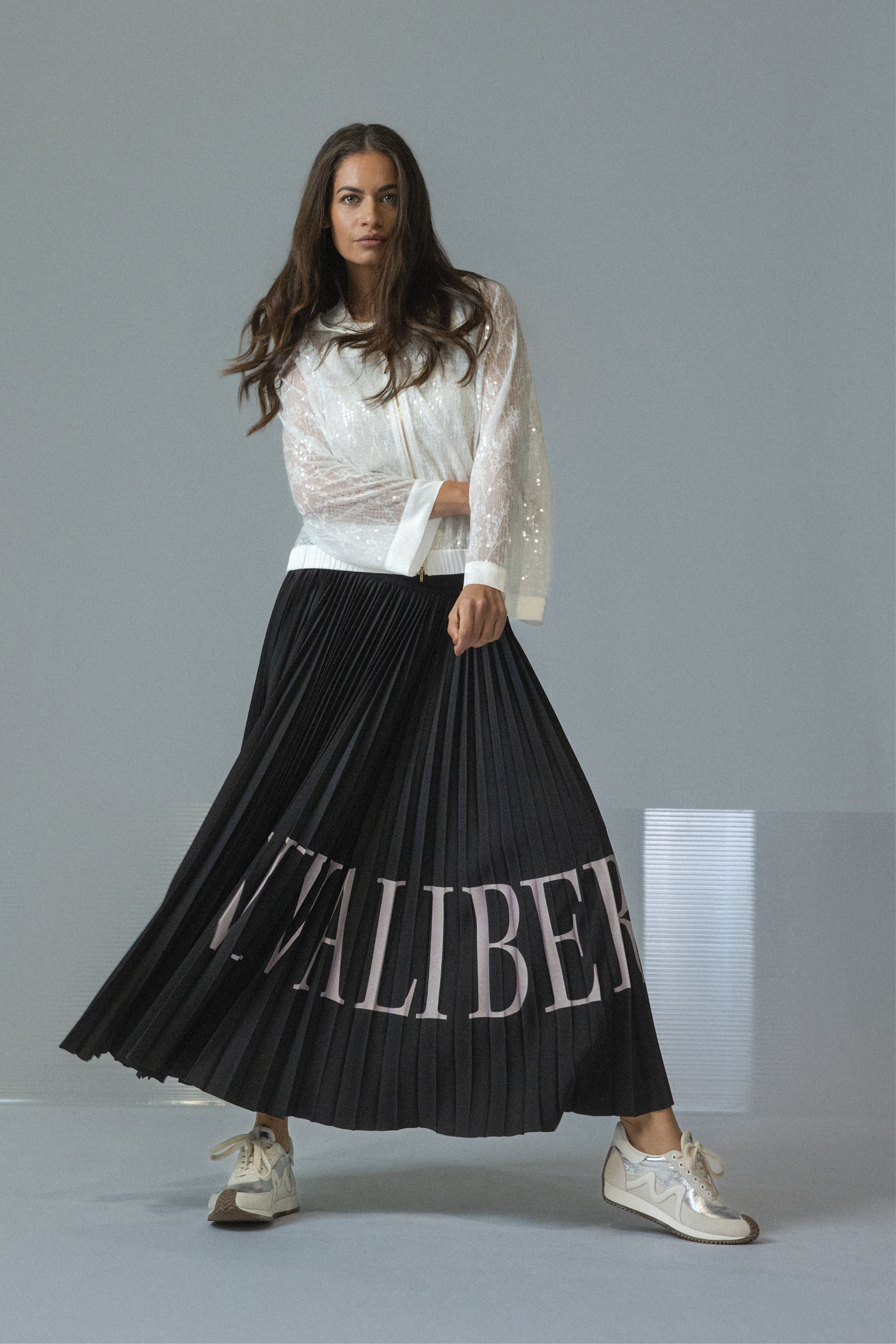 Liberte Print Pleated Skirt