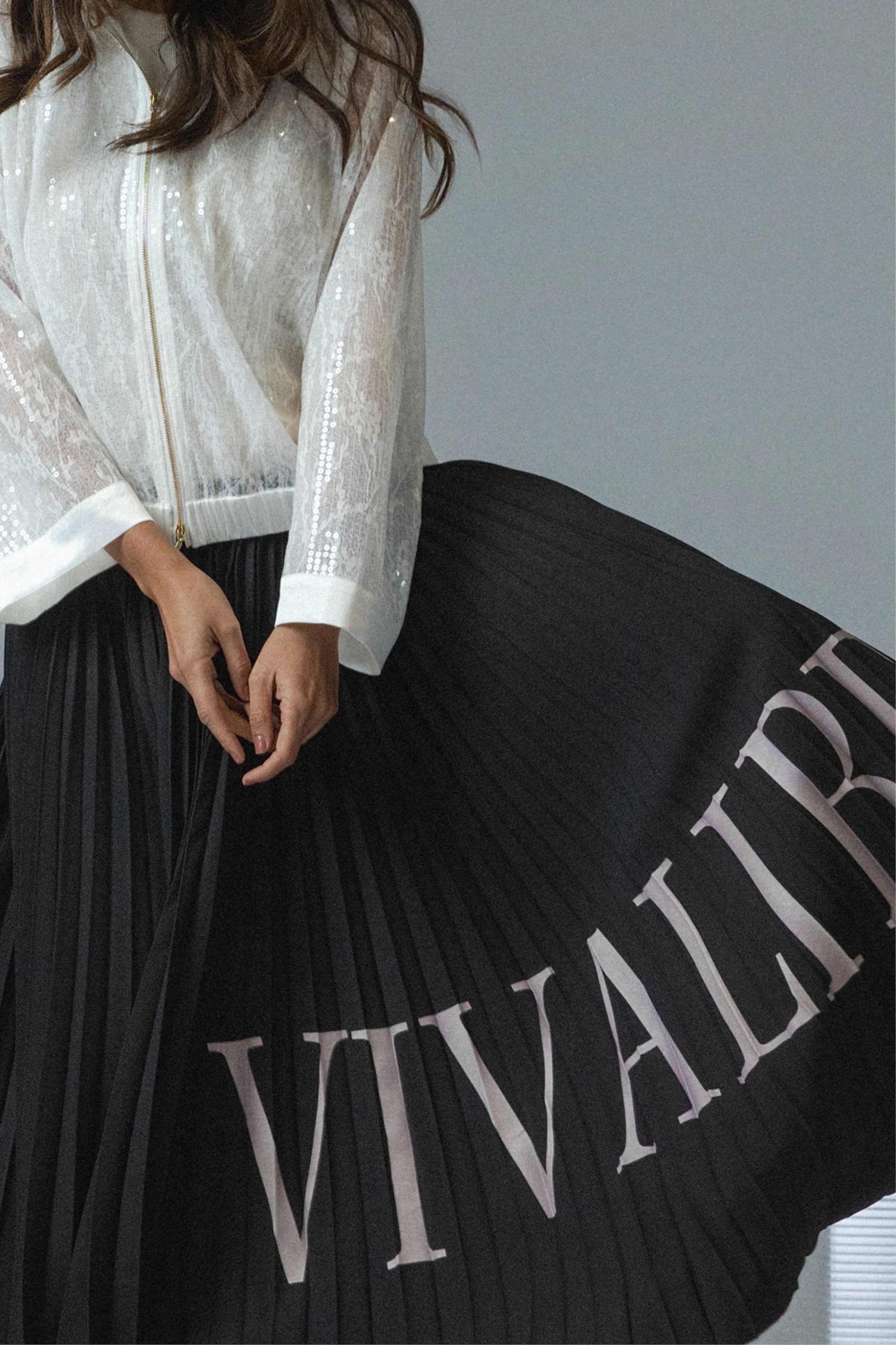 Liberte Print Pleated Skirt