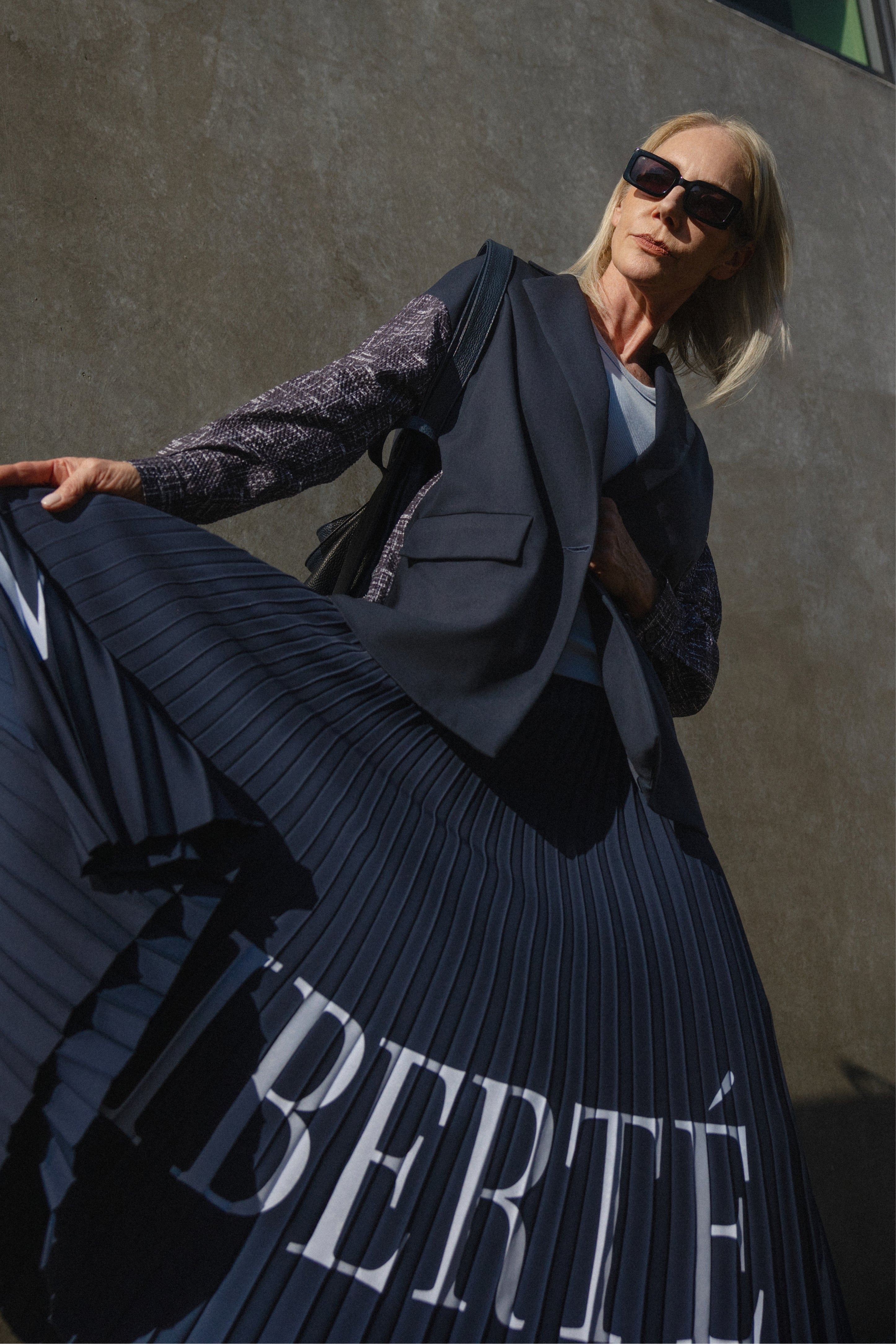 Liberte Print Pleated Skirt