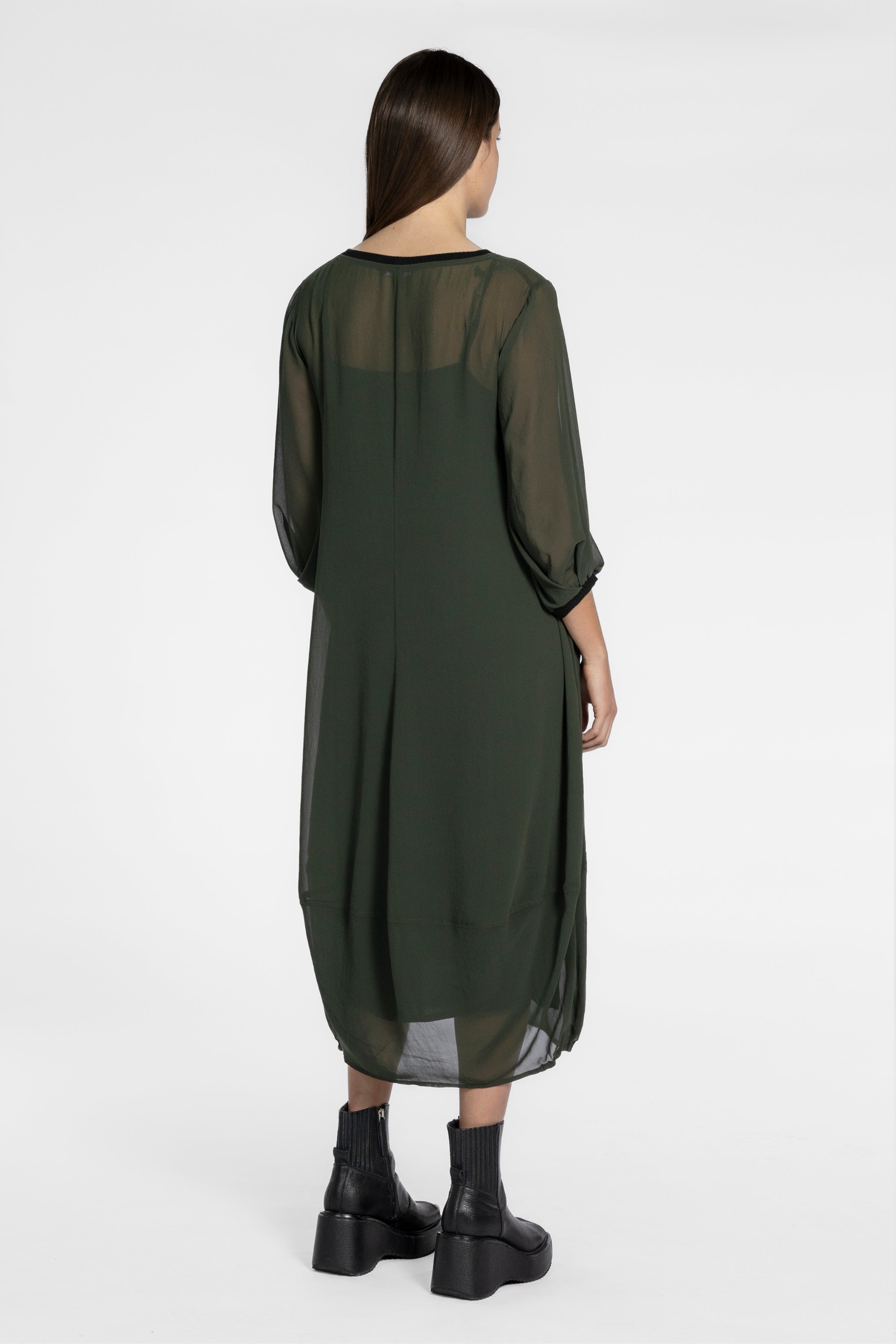 Lucien Bubble Hem Dress in Green | REPERTOIRE | Repertoire NZ Lucien Bubble Hem Dress in Green | REPERTOIRE | Repertoire NZ