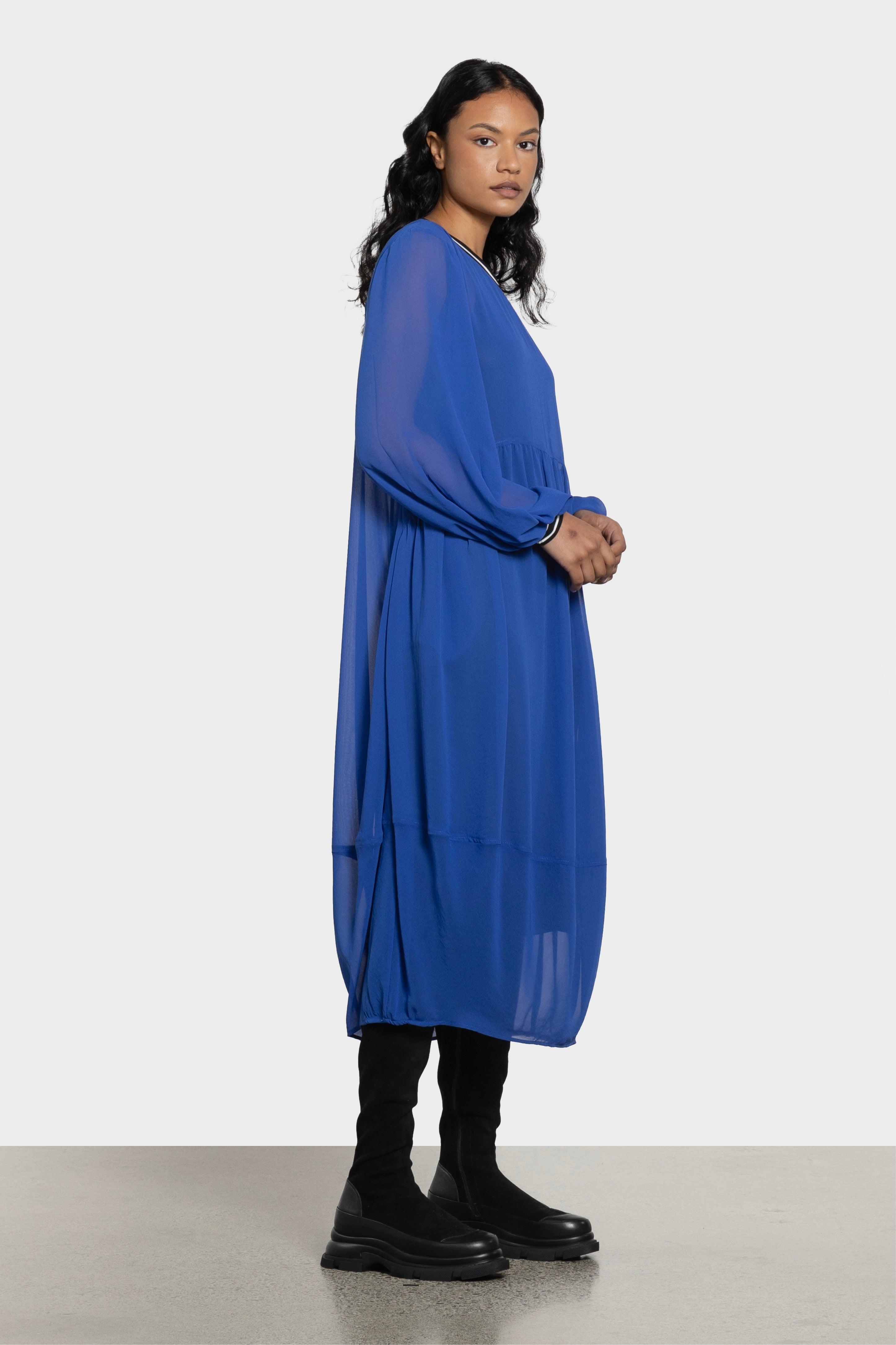 Lucy Semi Sheer Long Sleeve Dress & Slip