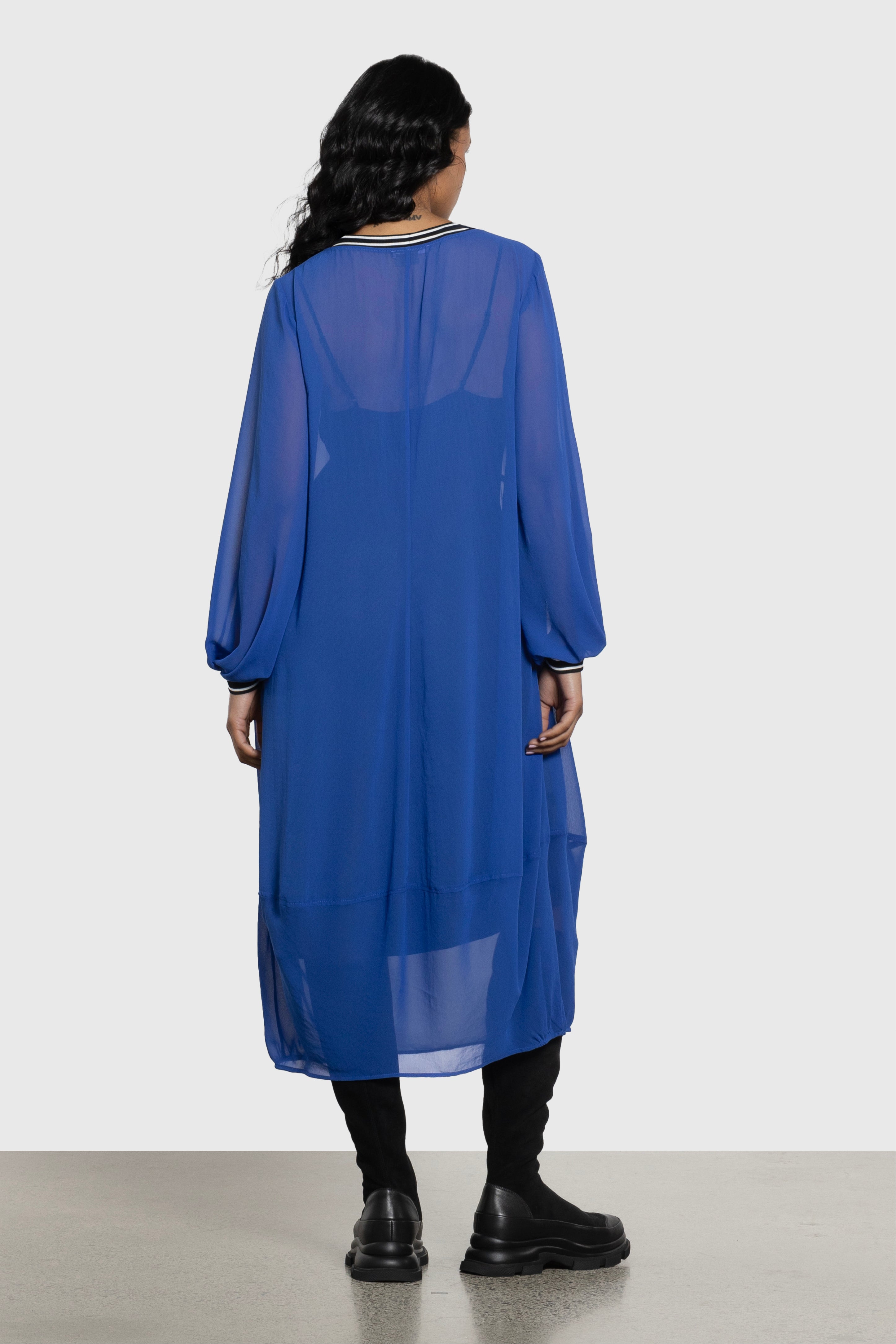 Lucy Semi Sheer Long Sleeve Dress & Slip