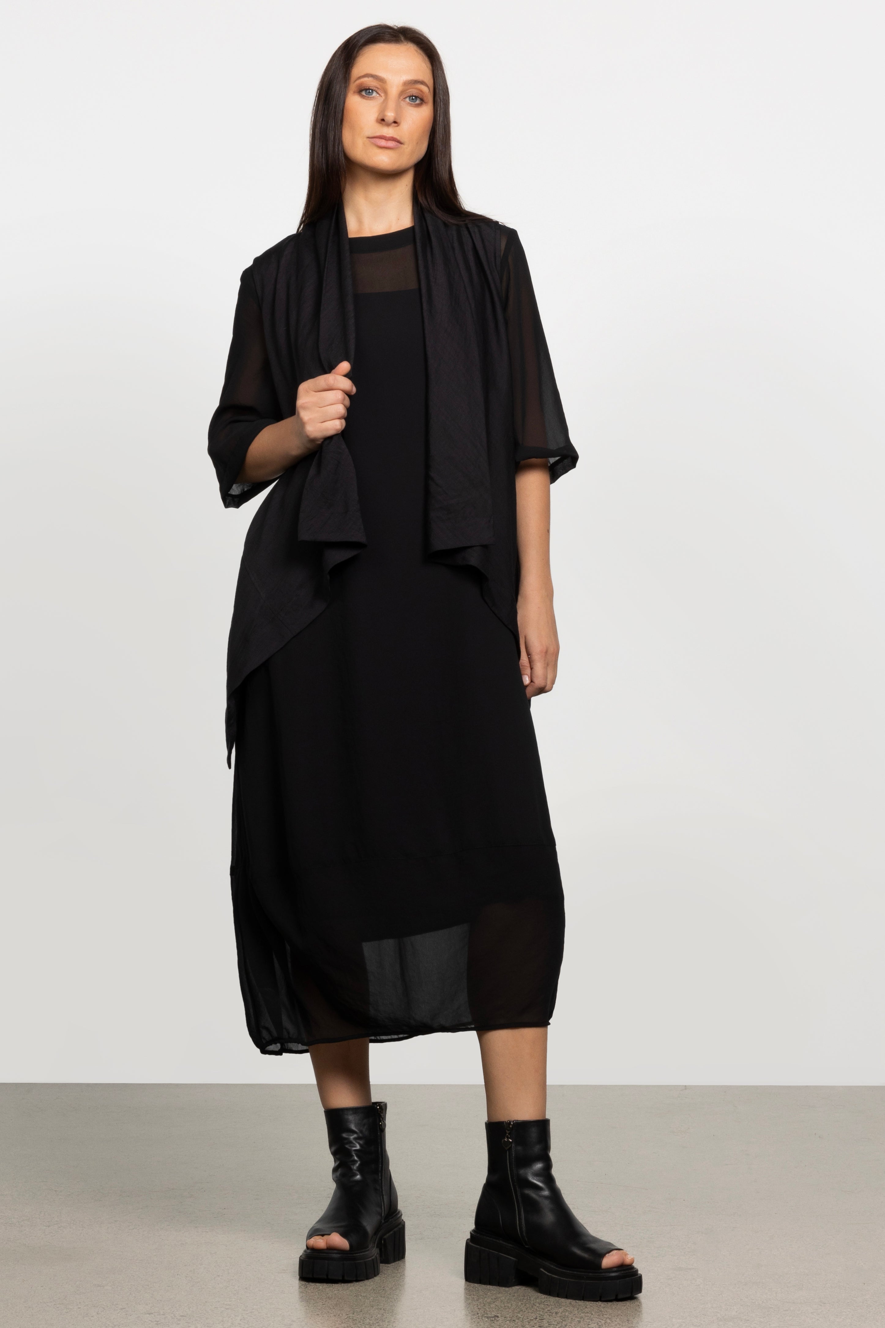 Maison Chiffon Midi Dress