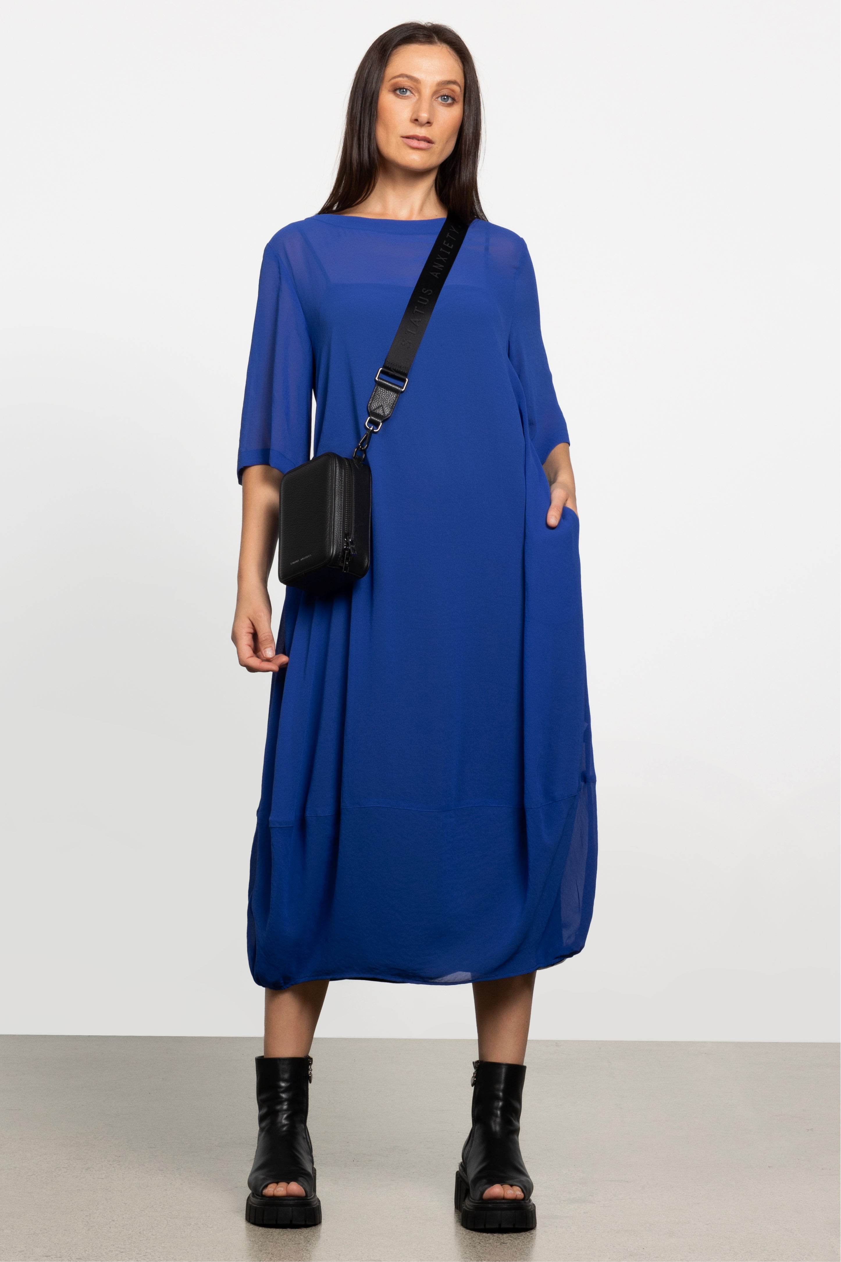 Maison Chiffon Midi Dress