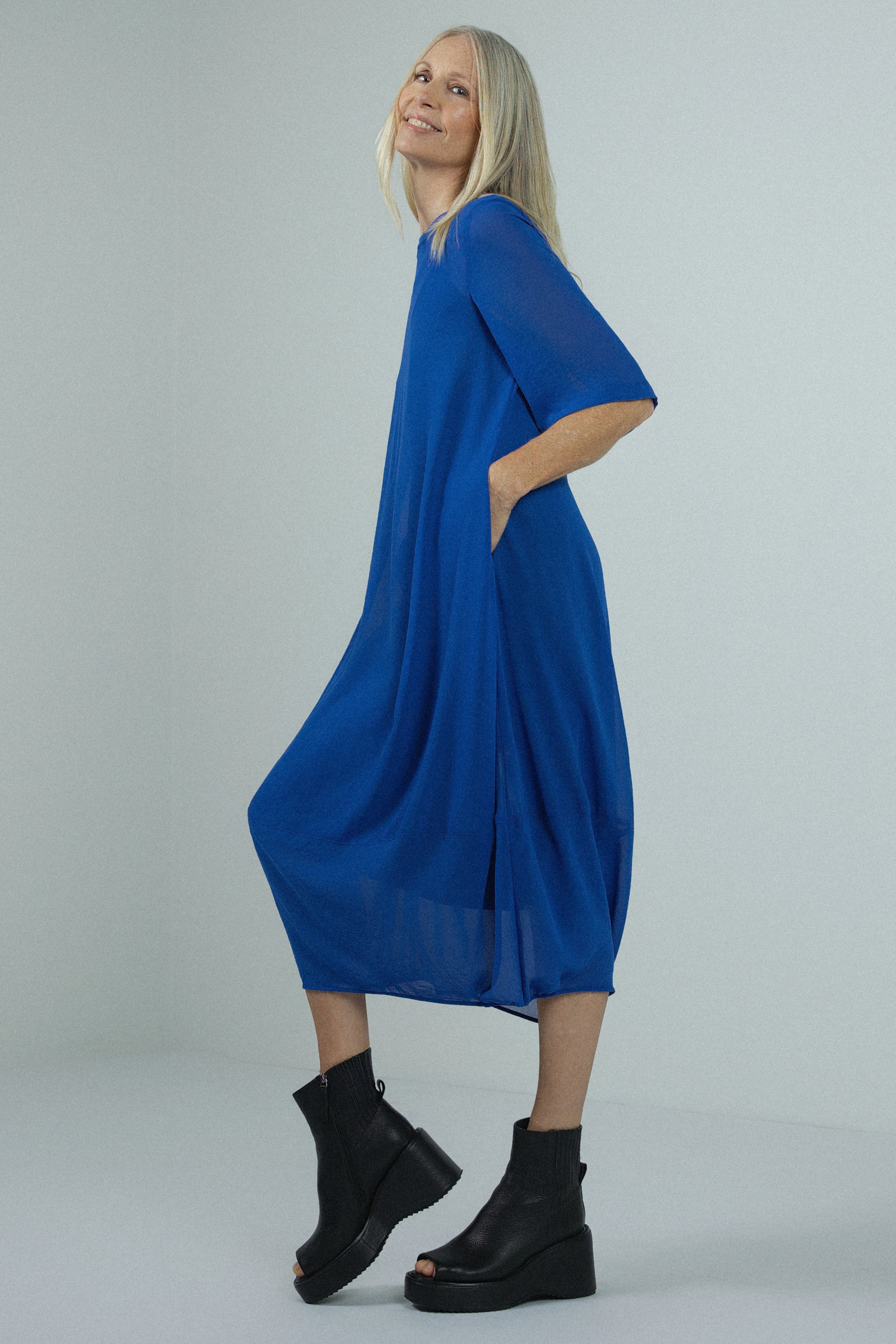 Maison Chiffon Midi Dress