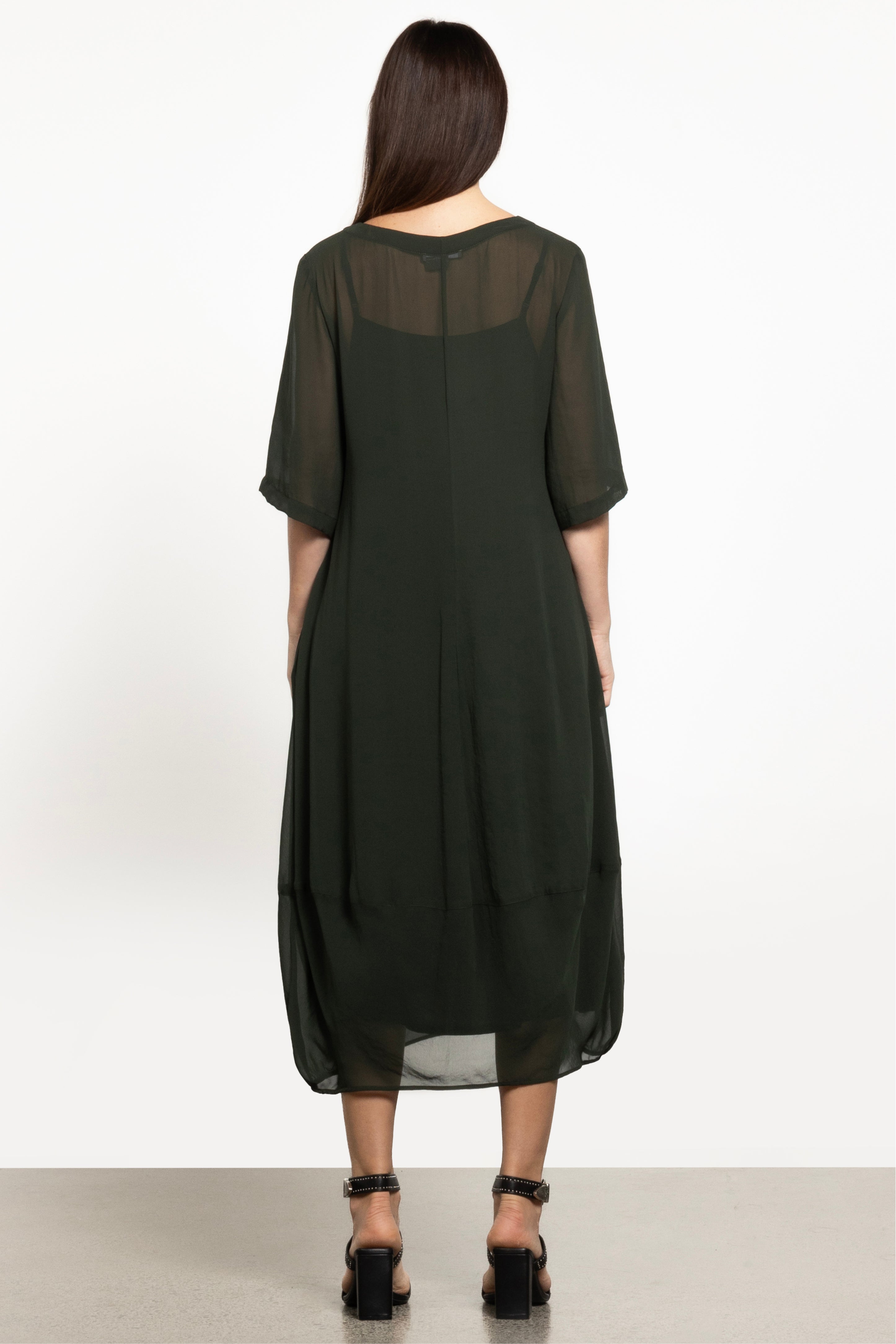 Maison Chiffon Midi Dress