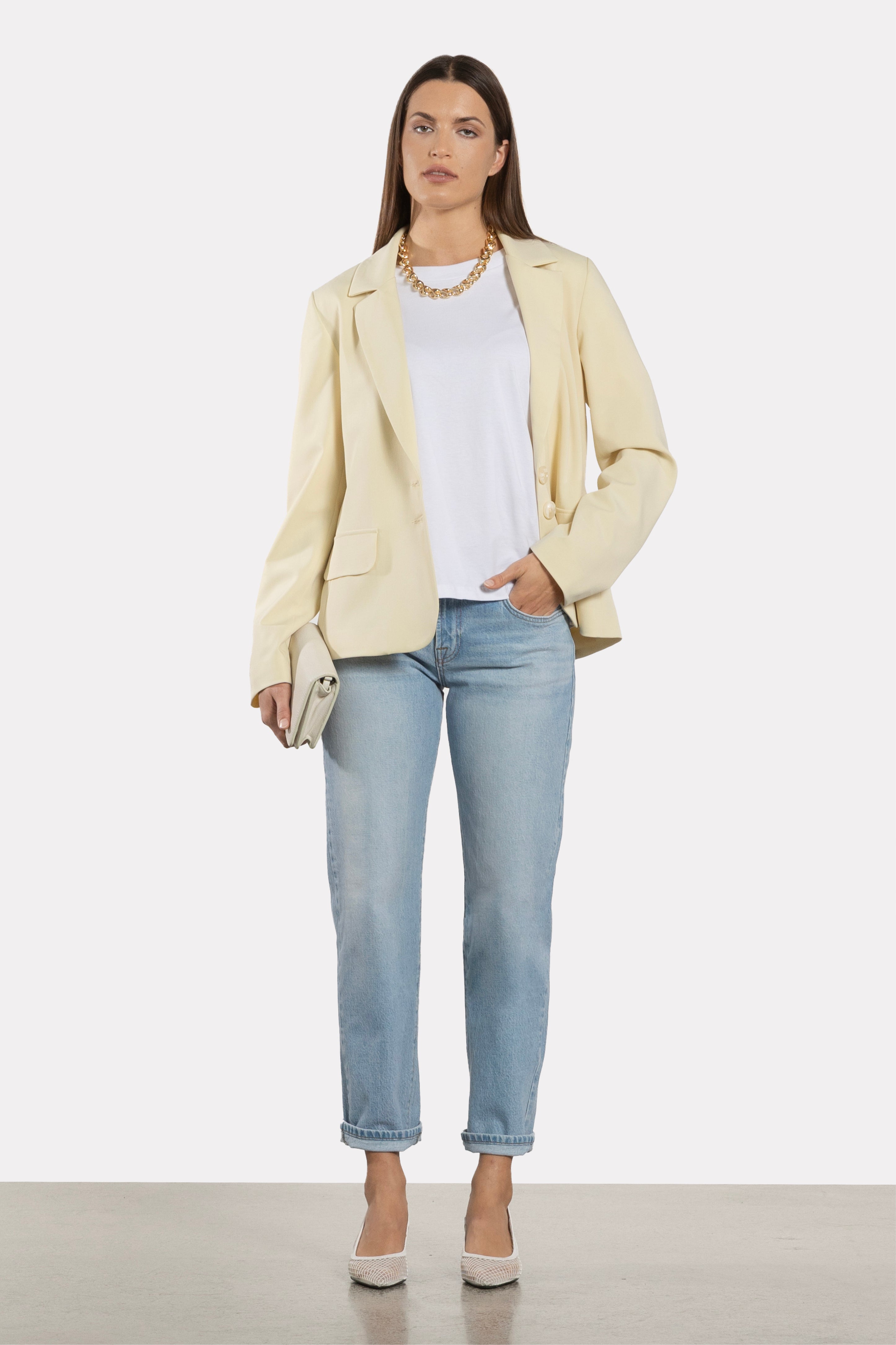 Marsha Single-Breasted Lined Blazer