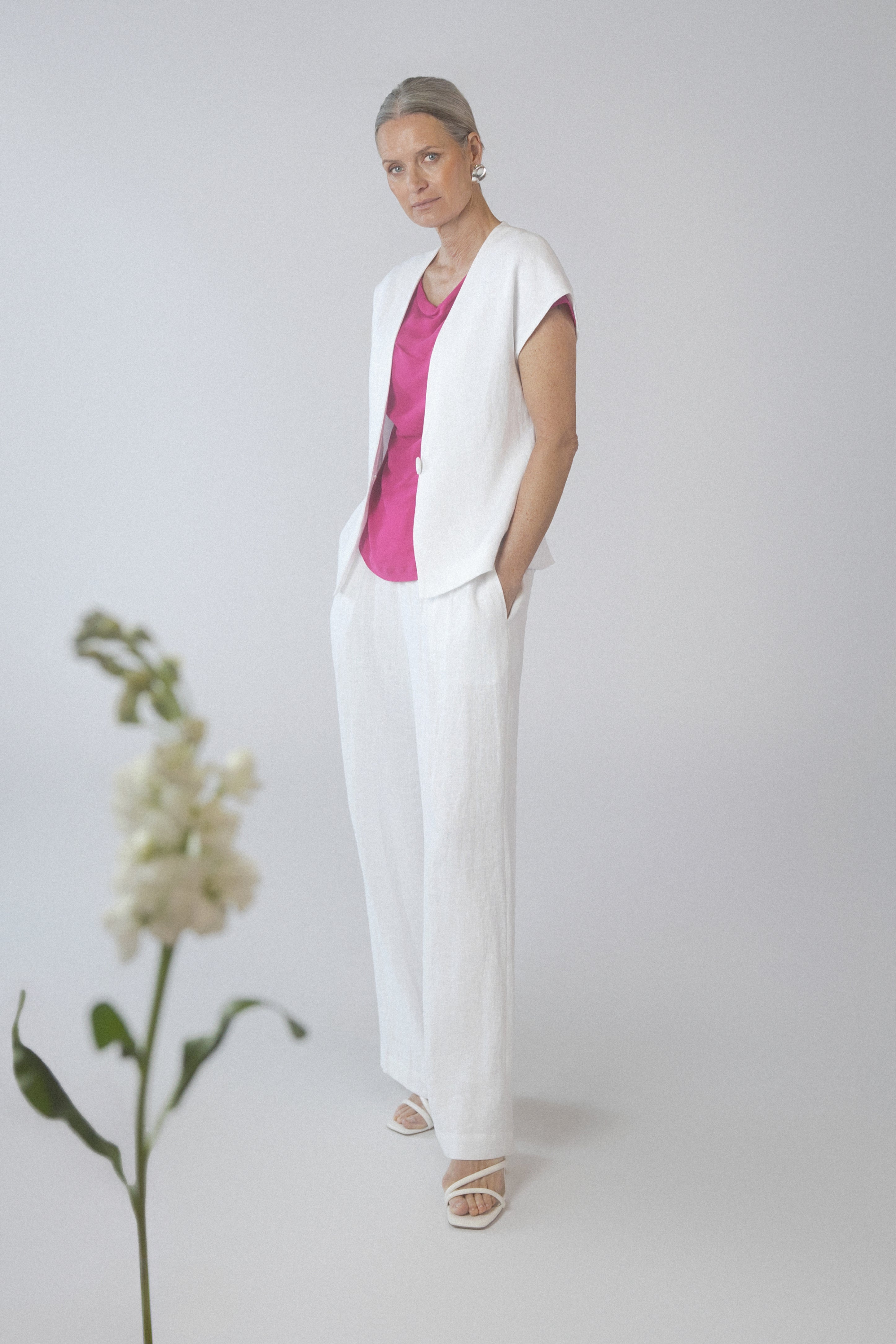 Meg Wide Leg Linen Pant