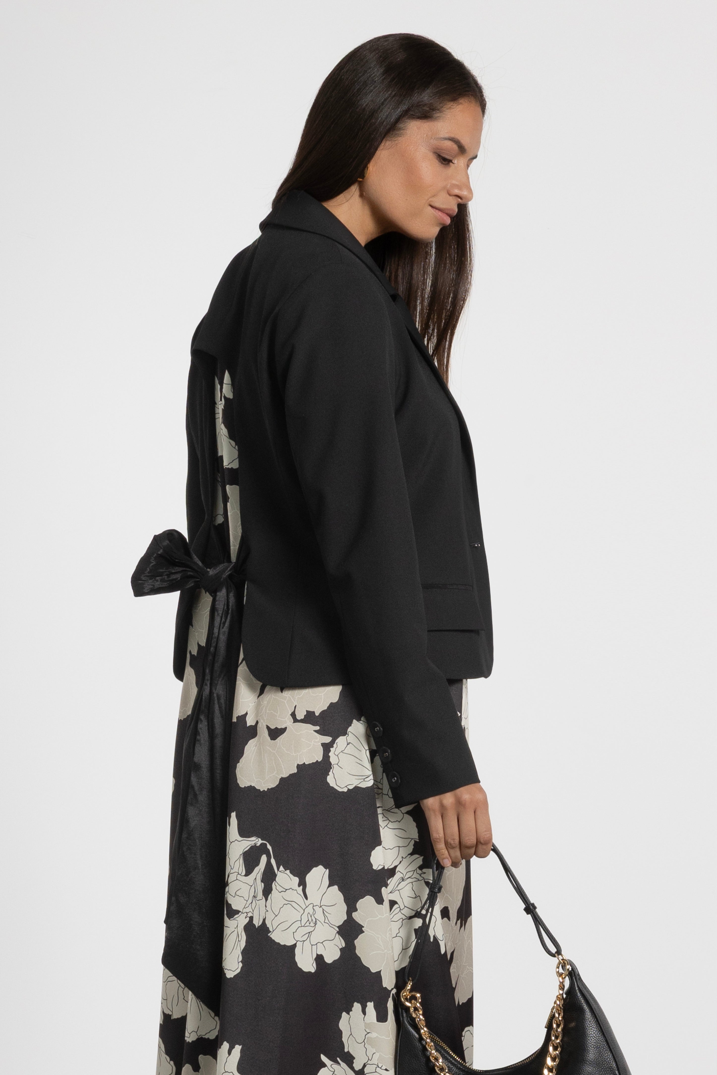 Melody Bow Cropped Jacket