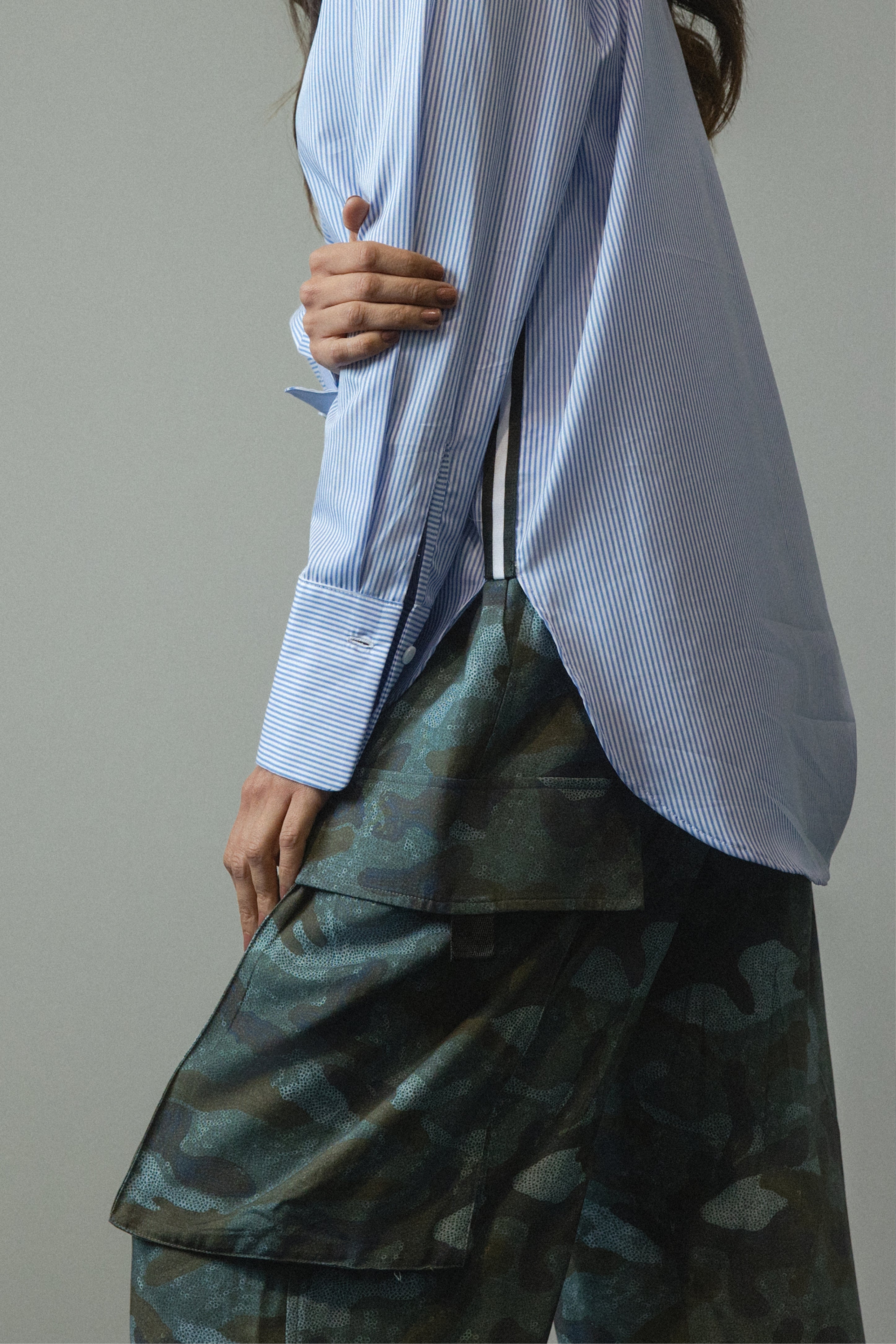 Republic Print Wide Leg Cargo Pant