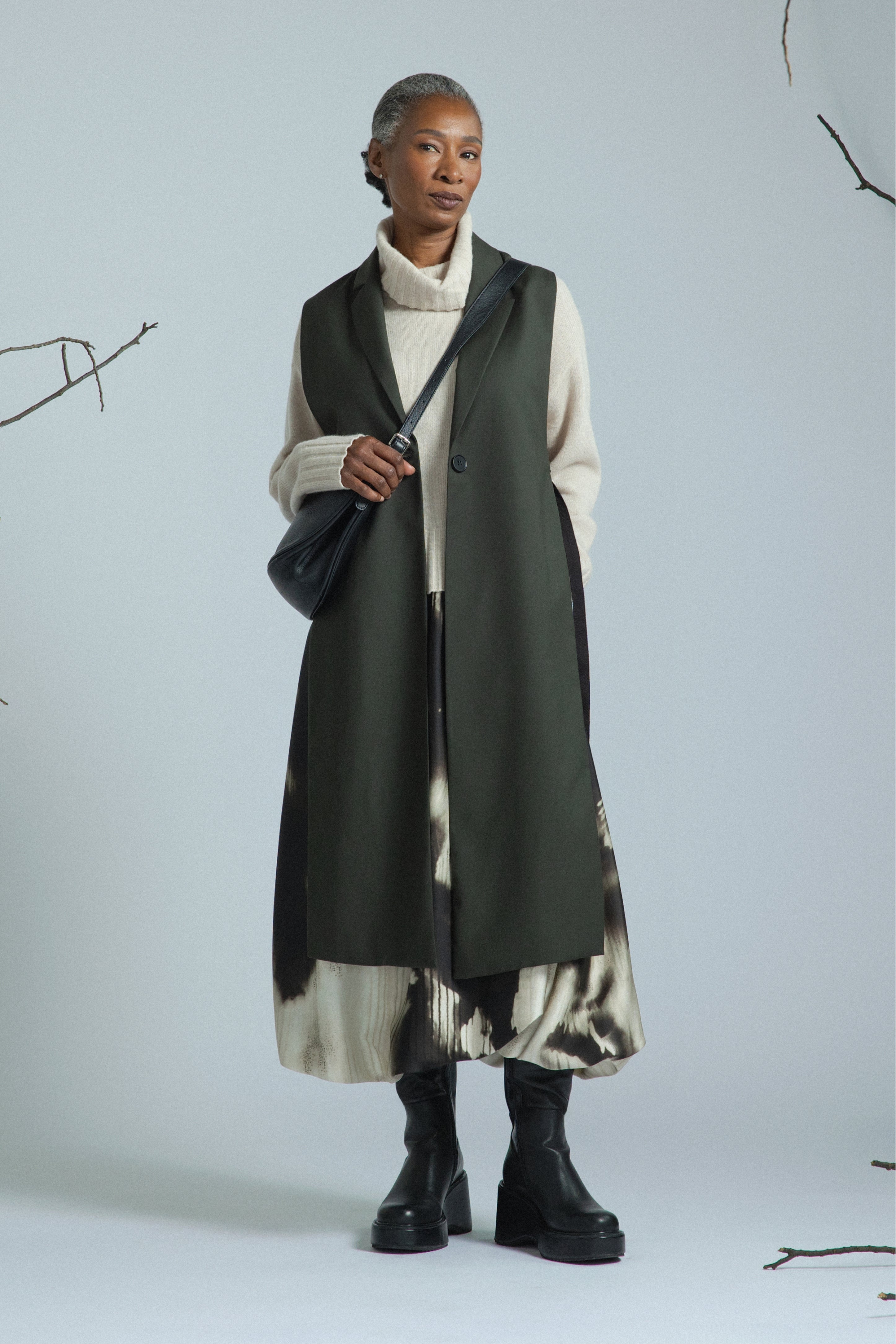 Rowena Sleeveless Split Side Jacket