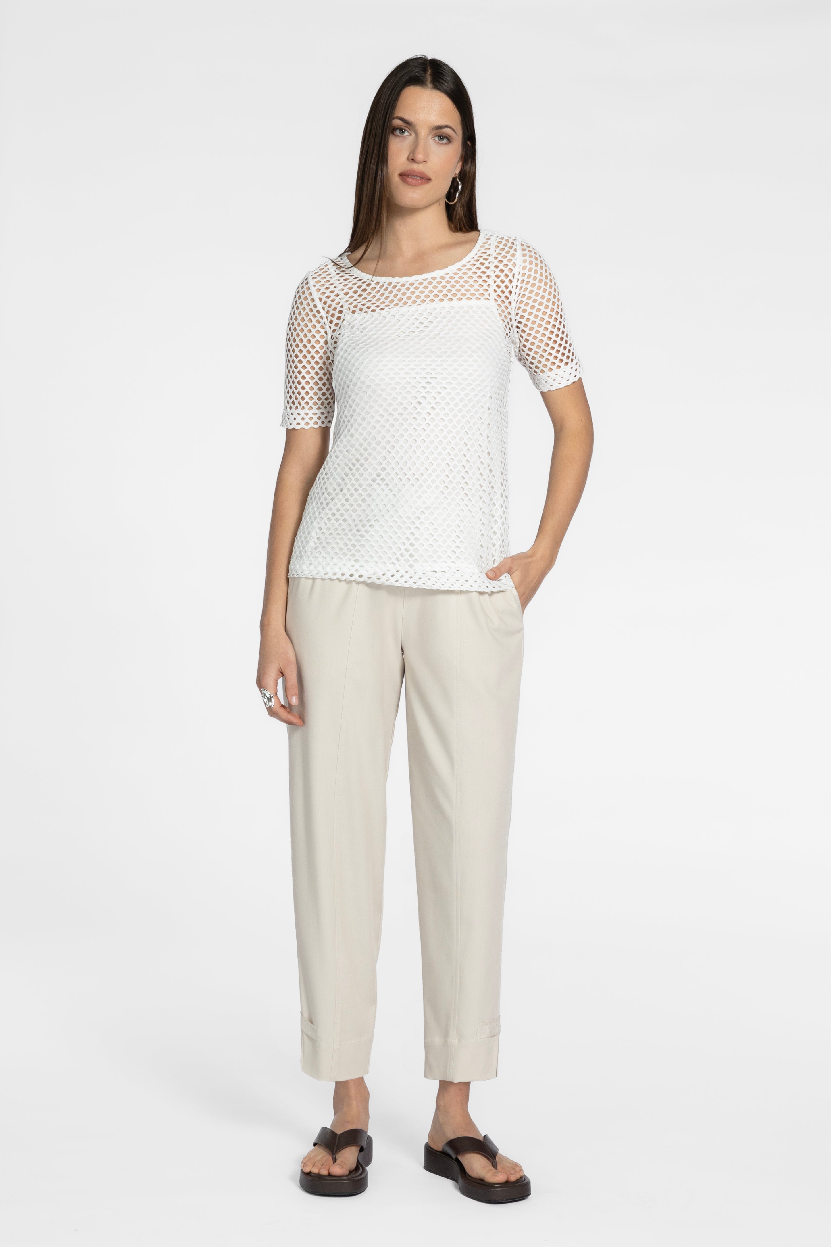 Roy Short Sleeve Mesh Top