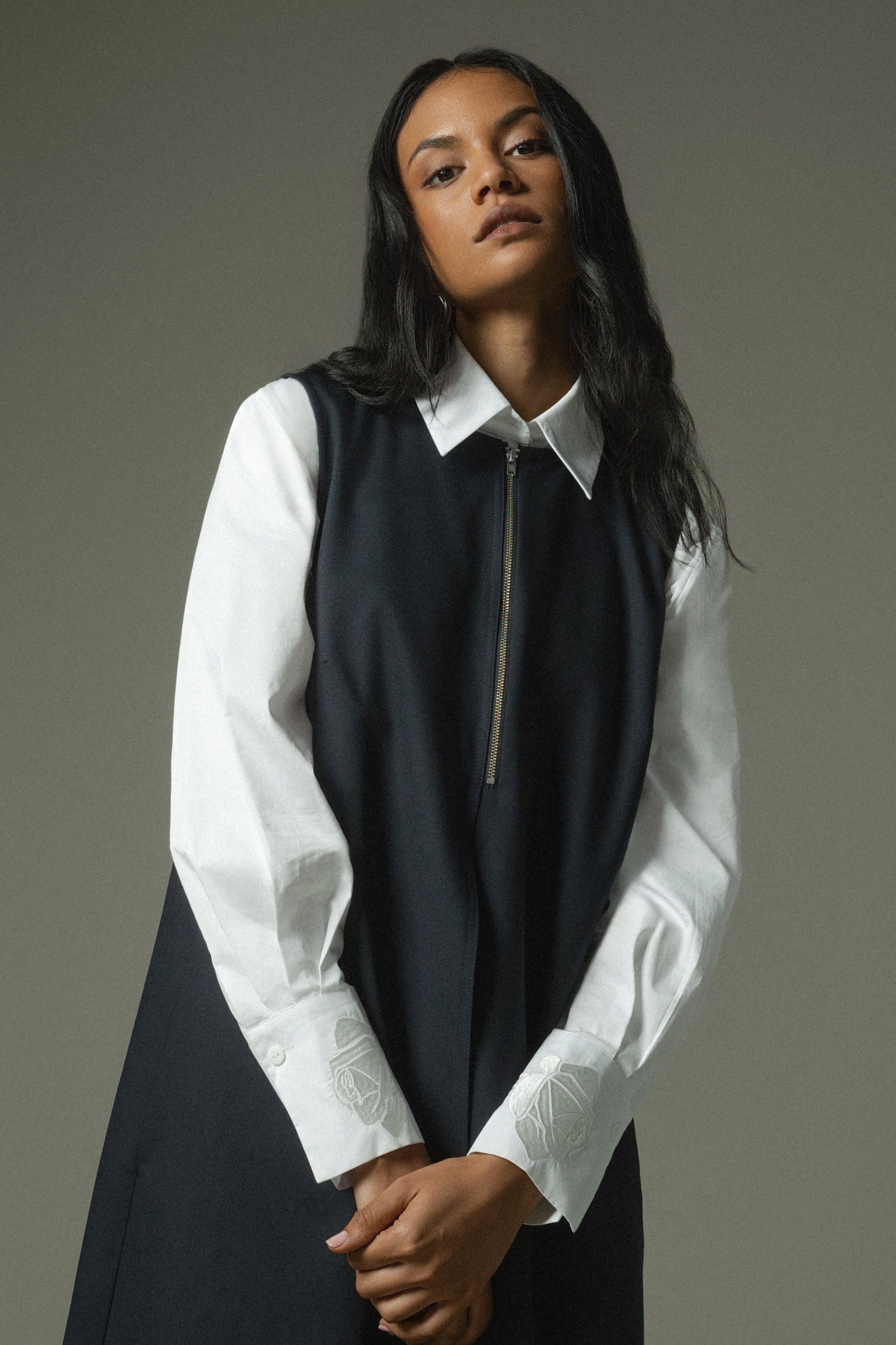 Roza Curved Hem Shirt