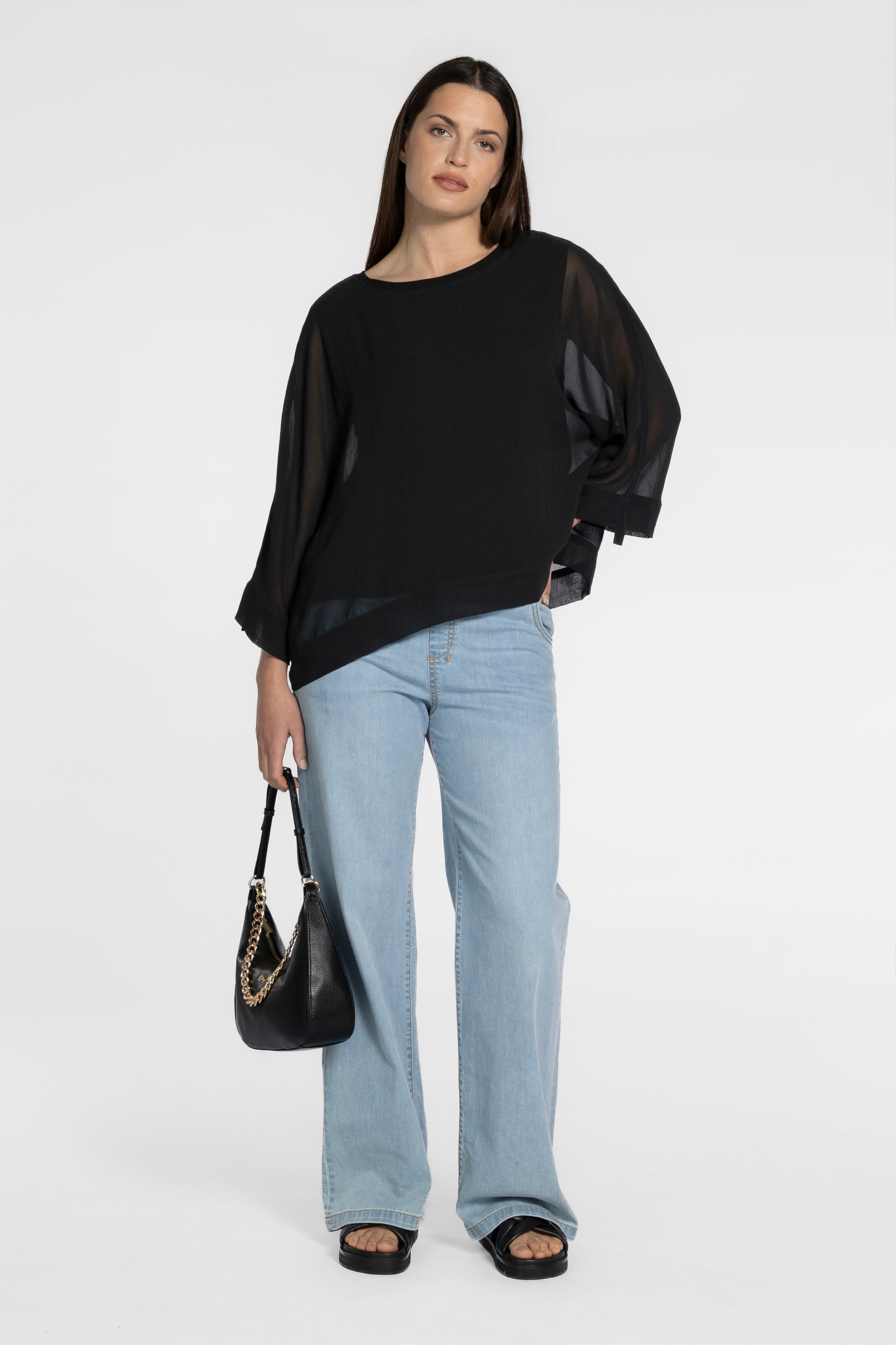 Sandi Batwing Sleeve Chiffon Top