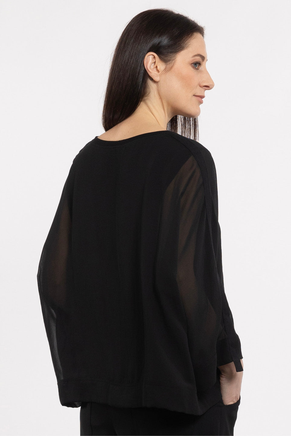 Sandi Batwing Sleeve Chiffon Top