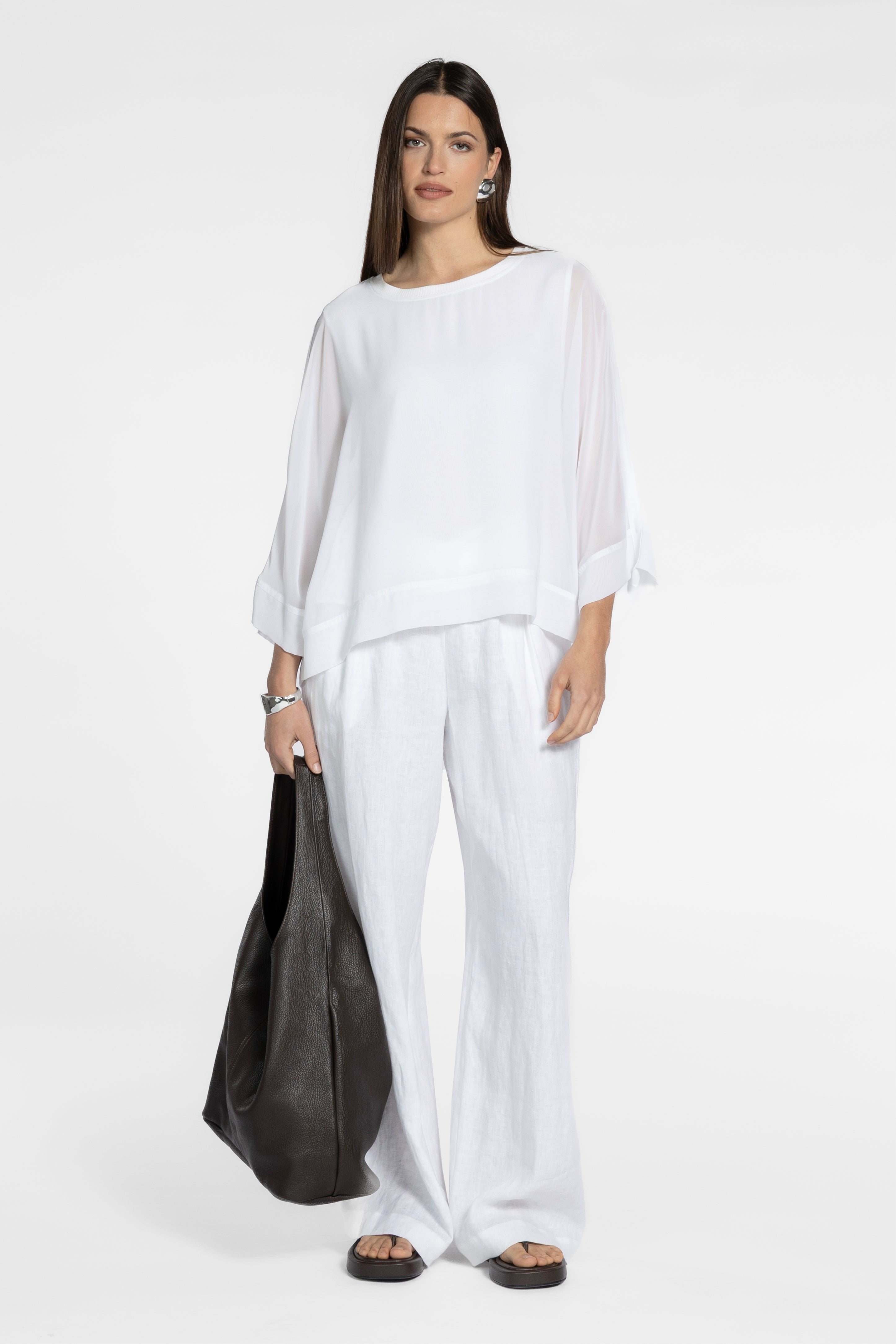 Sandi Batwing Sleeve Chiffon Top
