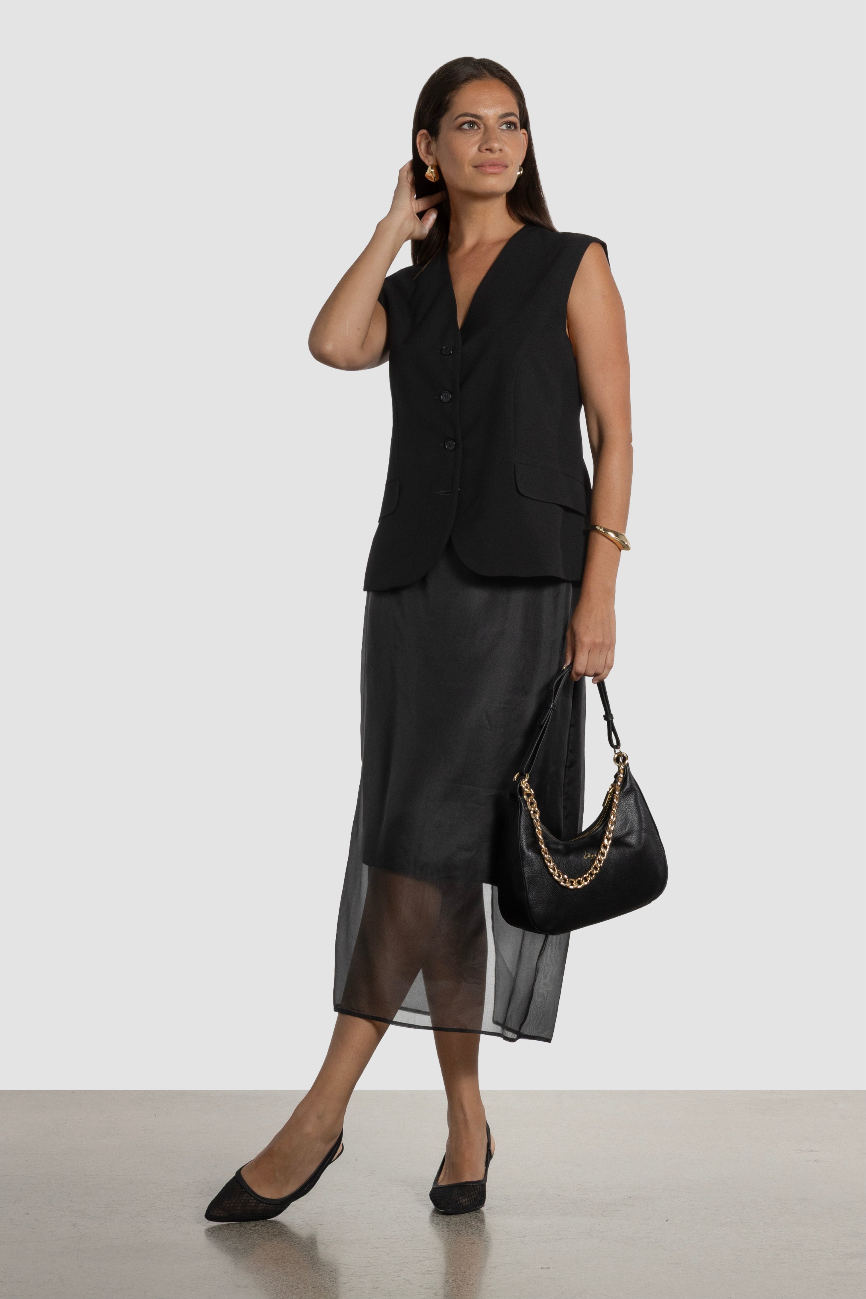 Santina V-Neck Lined Waistcoat