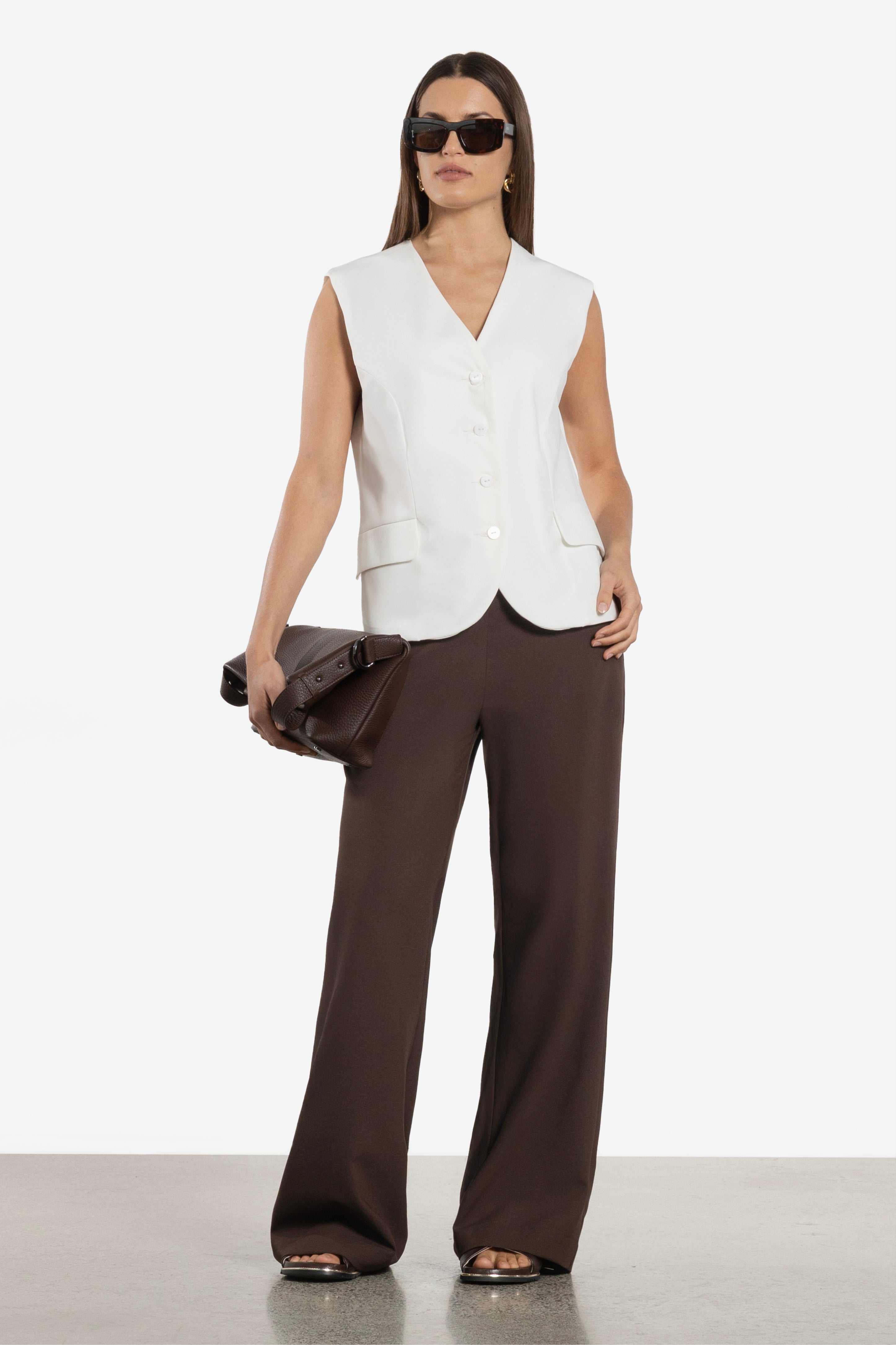 Santina V-Neck Lined Waistcoat