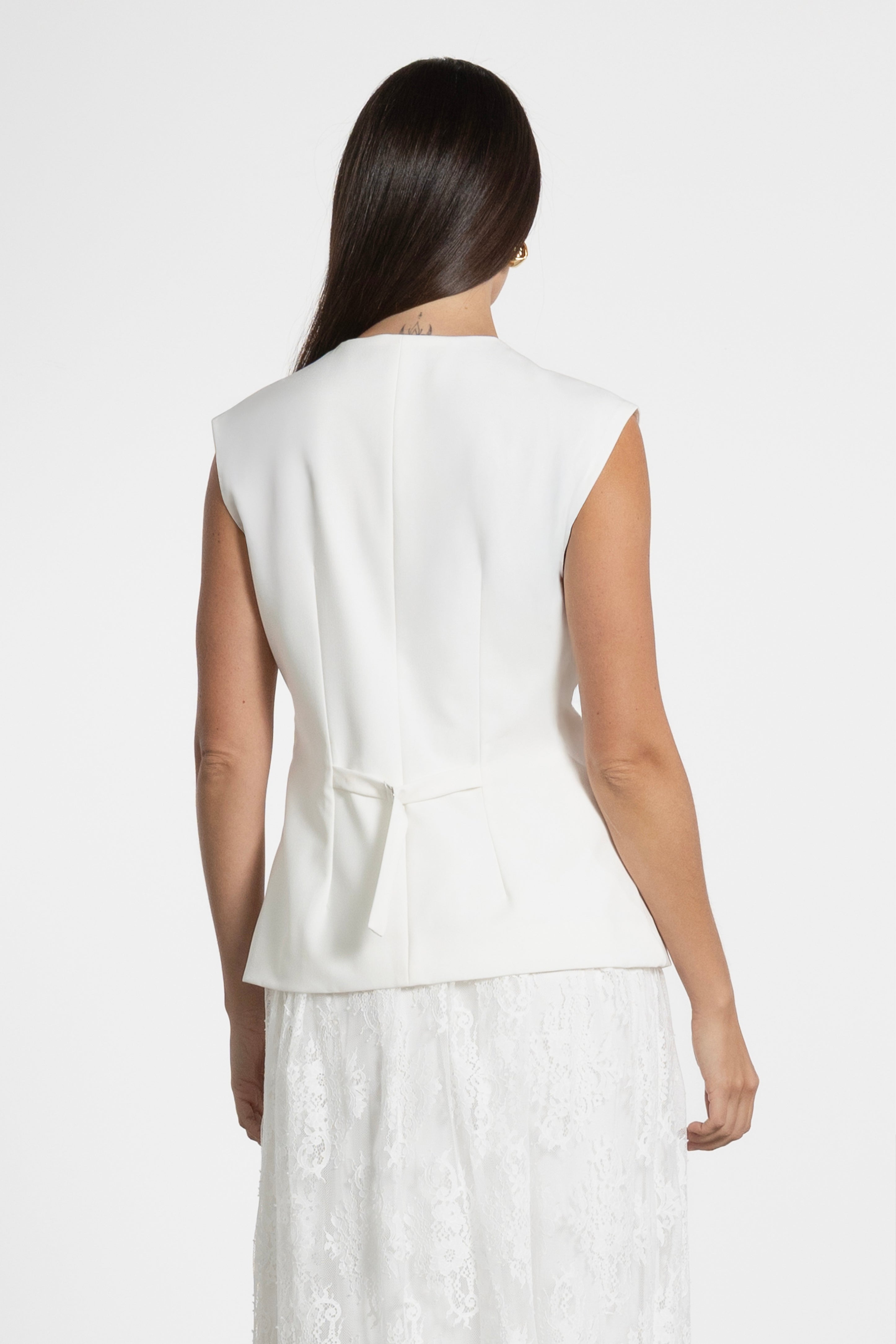 Santina V-Neck Lined Waistcoat