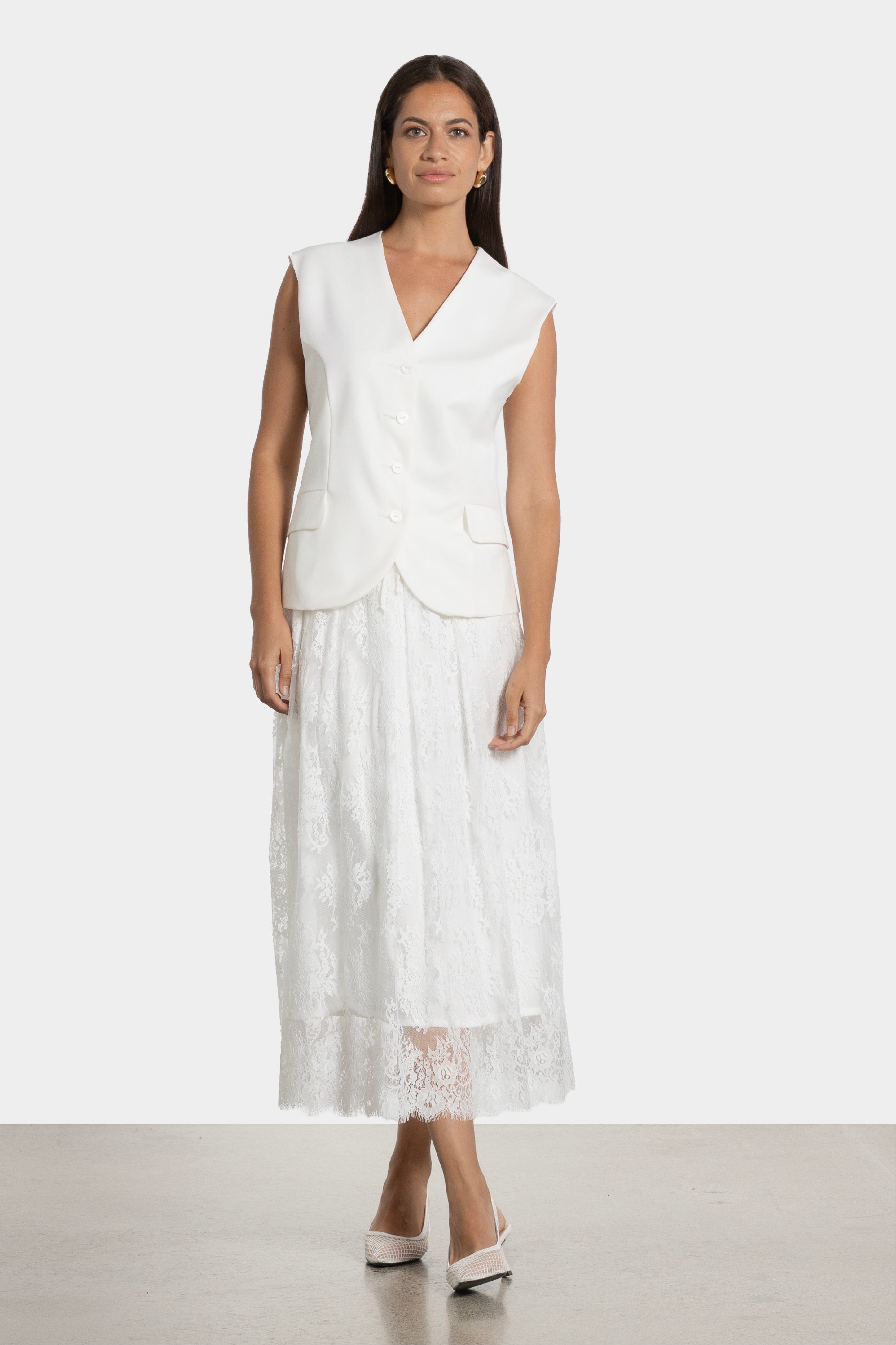 Santina V-Neck Lined Waistcoat