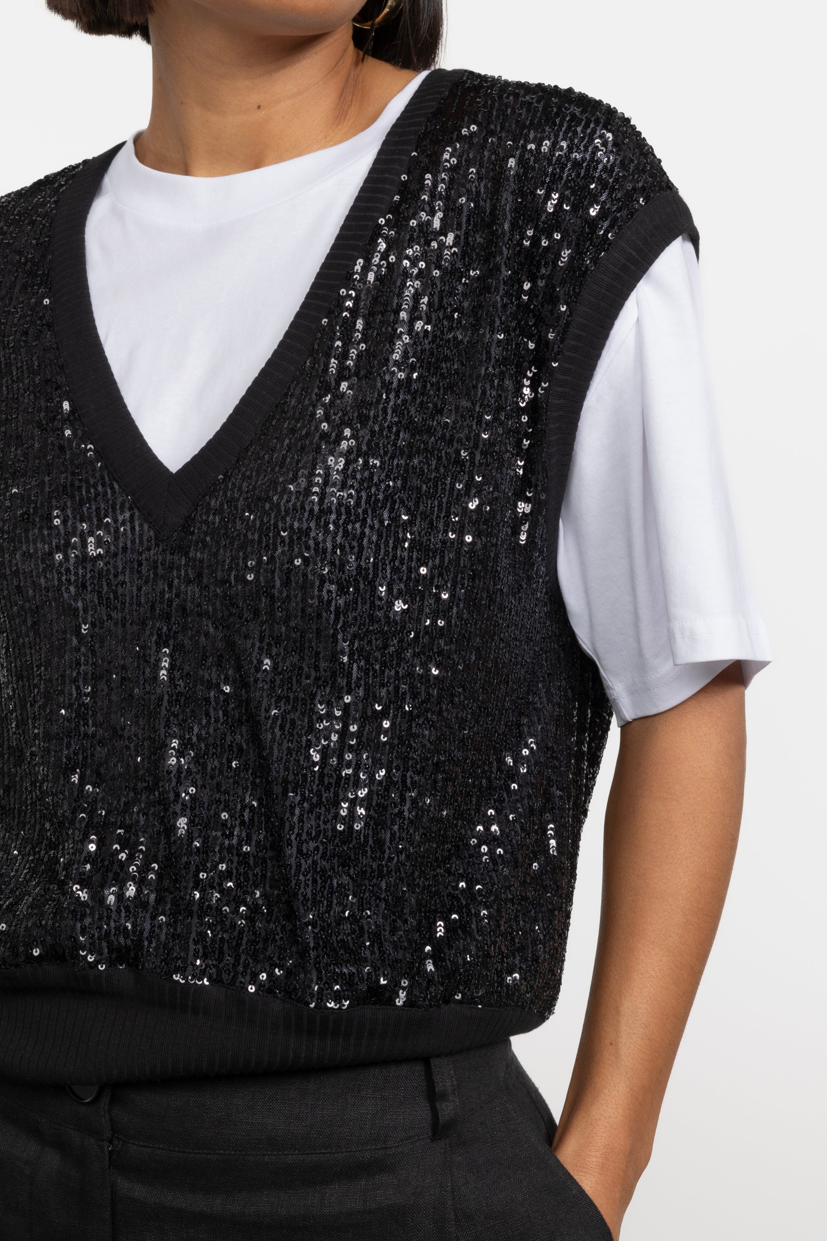 Sass Sequin Vest